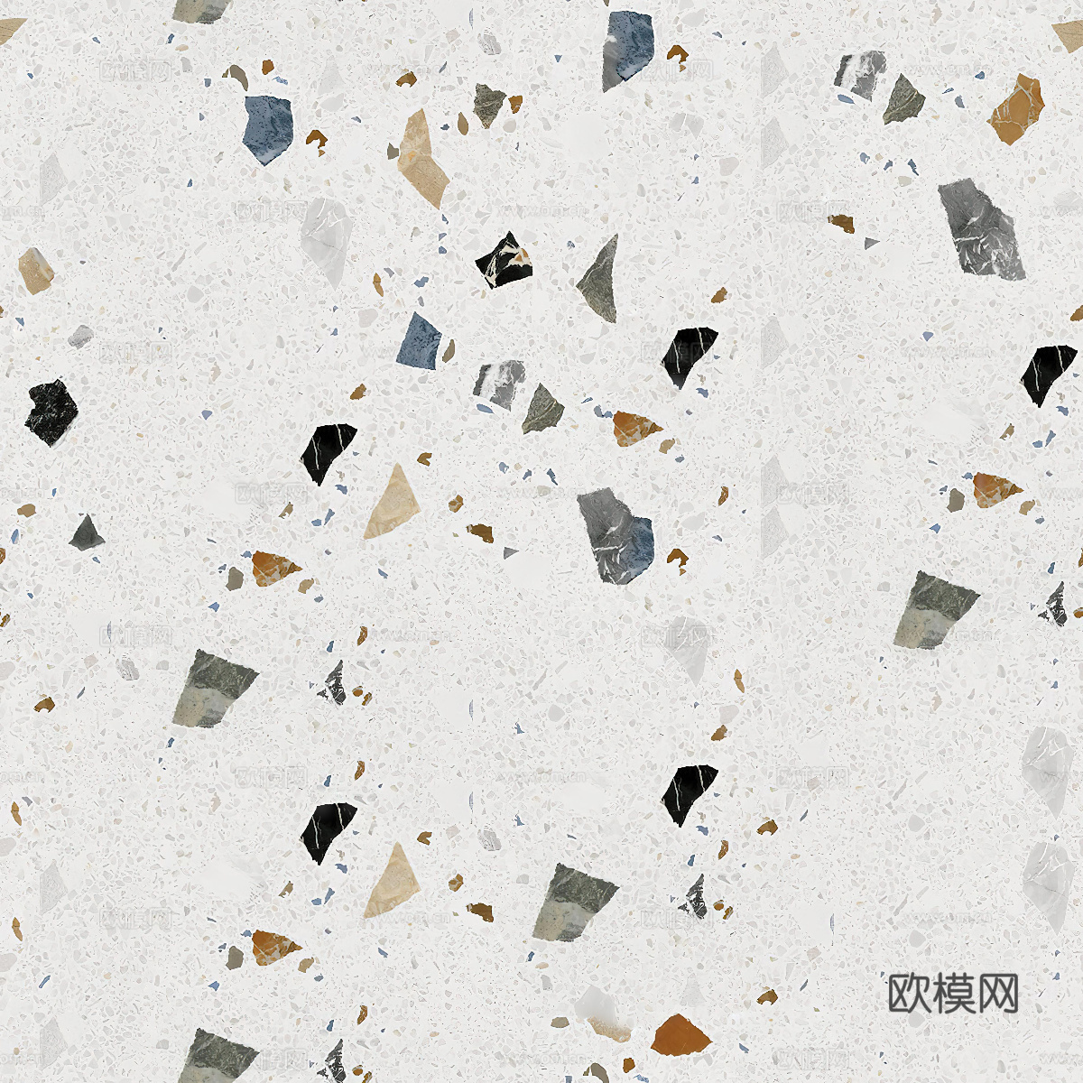 白色背景彩色碎石水磨石肌理9