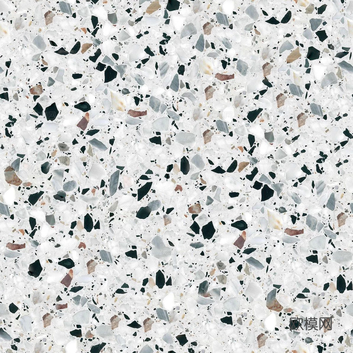 白色背景彩色碎石水磨石肌理60