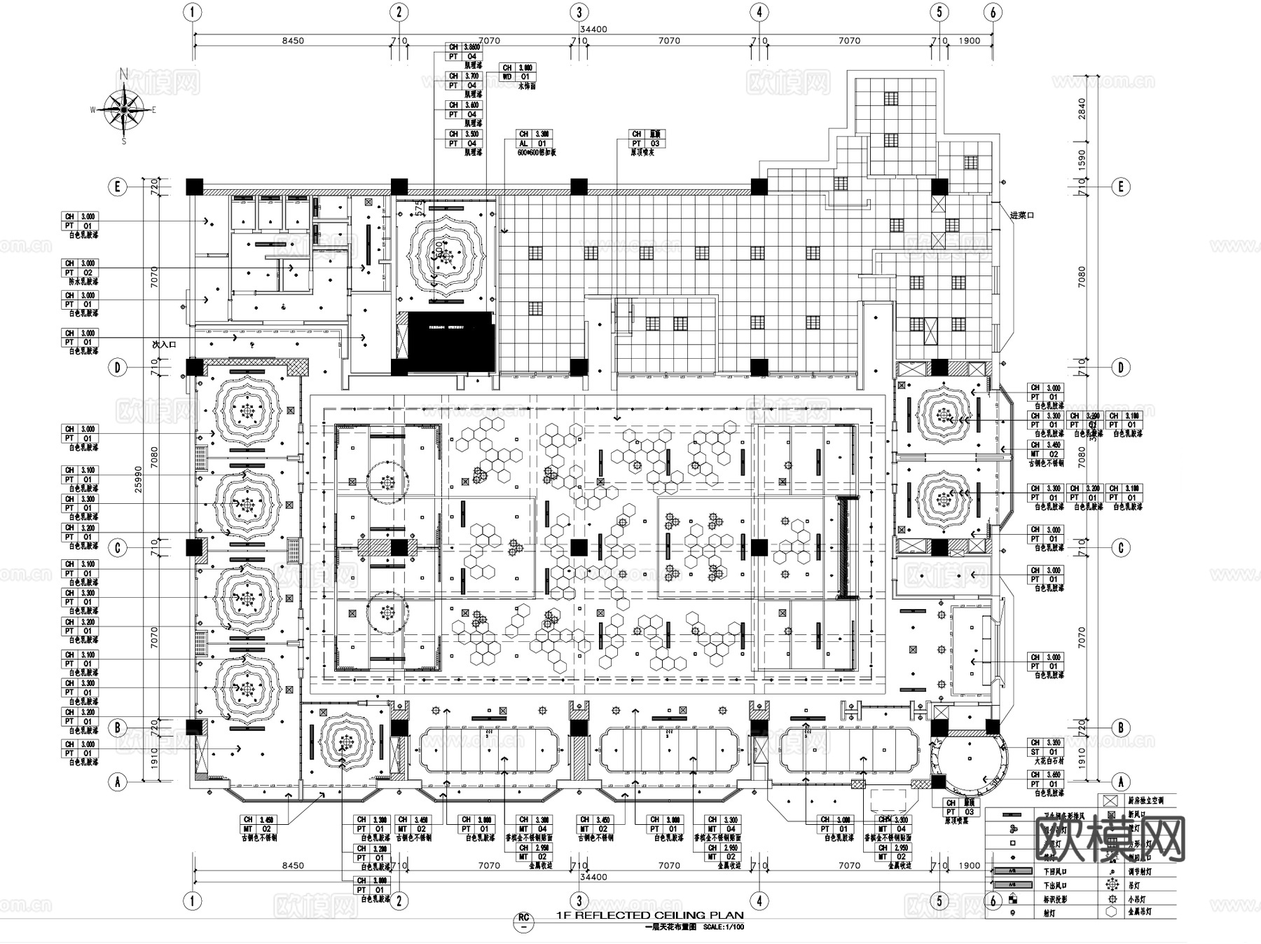 泰州锦香园梅兰芳主题餐厅室内装饰CAD施工图整套+文本+SUcad施工图