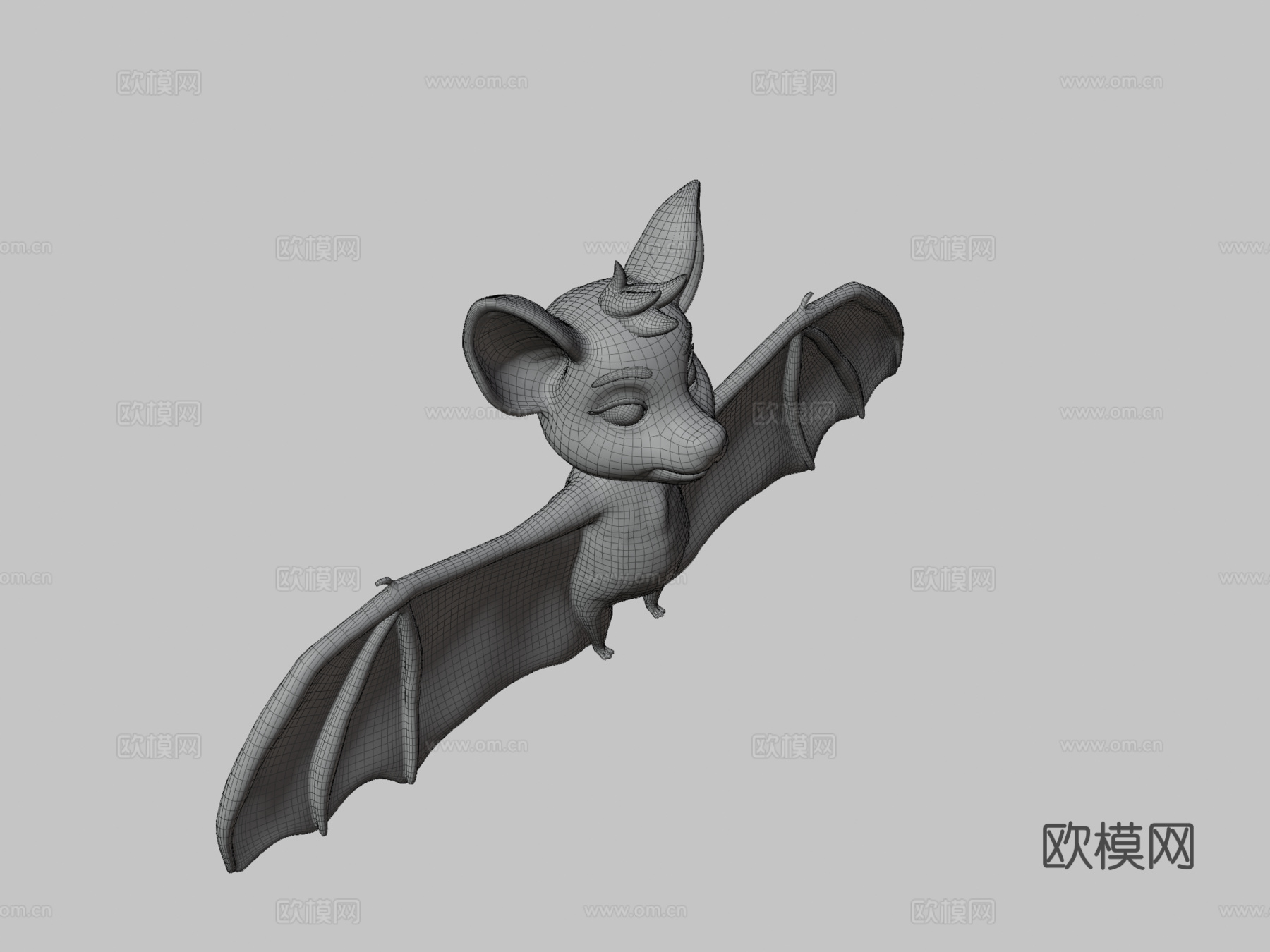 小蝙蝠巴蒂3d模型下载（渲染图3）