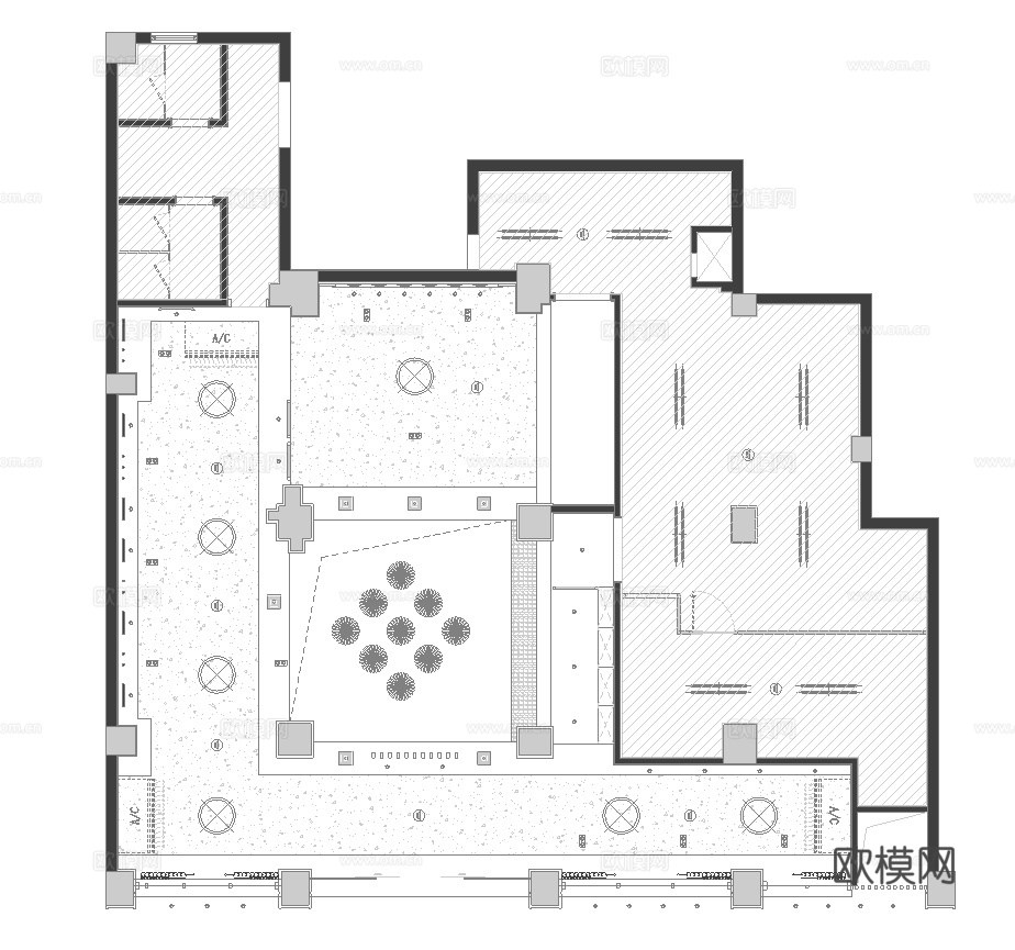 牛肉火锅店 最新平面施工图合集cad施工图
