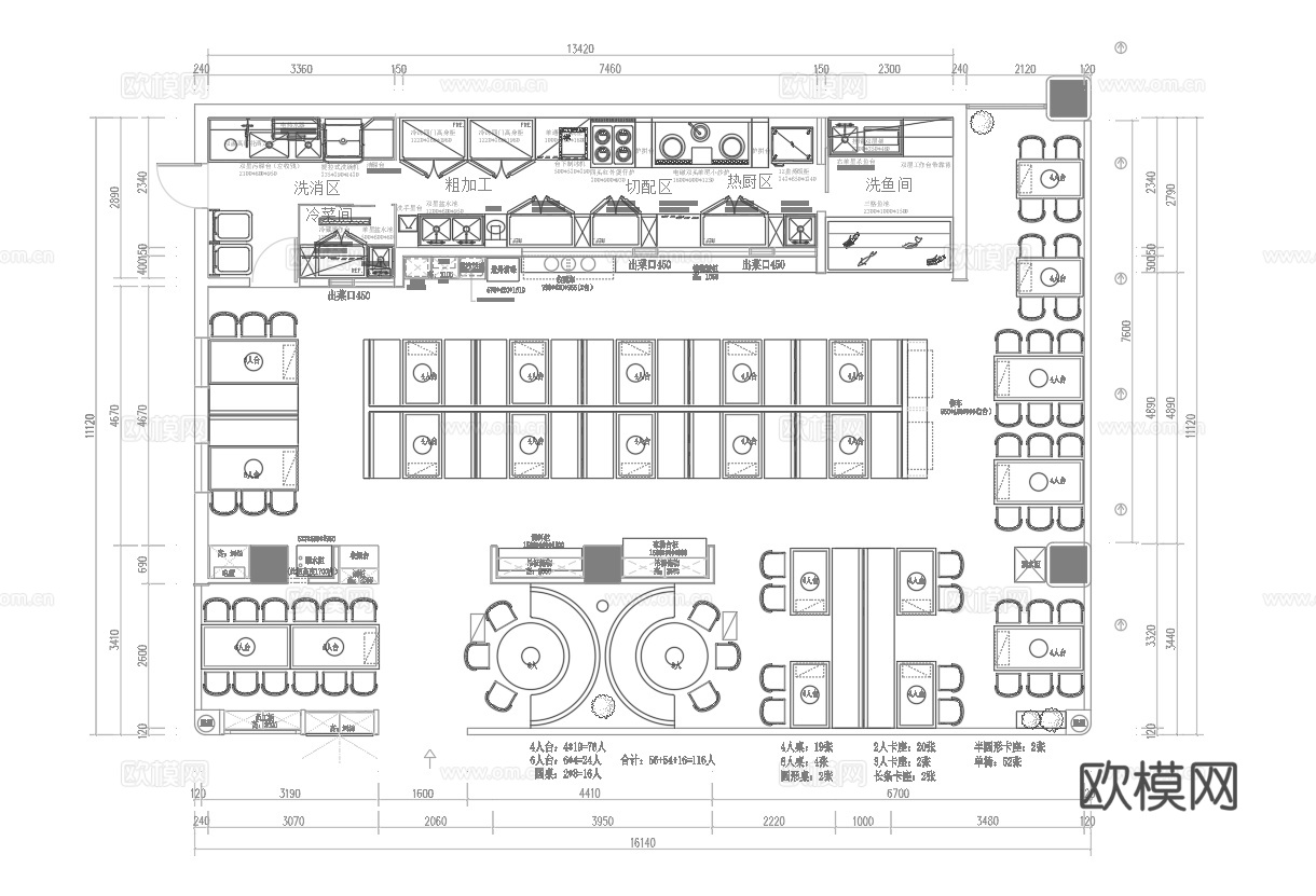火锅店 串串店 最新平面施工图合集cad施工图