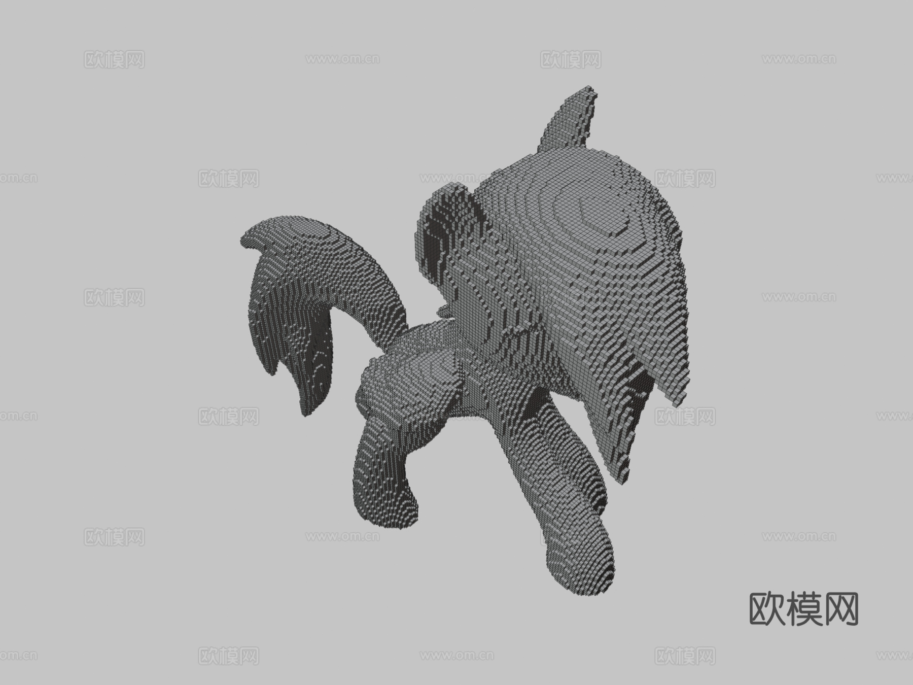 我的世界彩虹小马建造示意图3d模型下载（渲染图3）