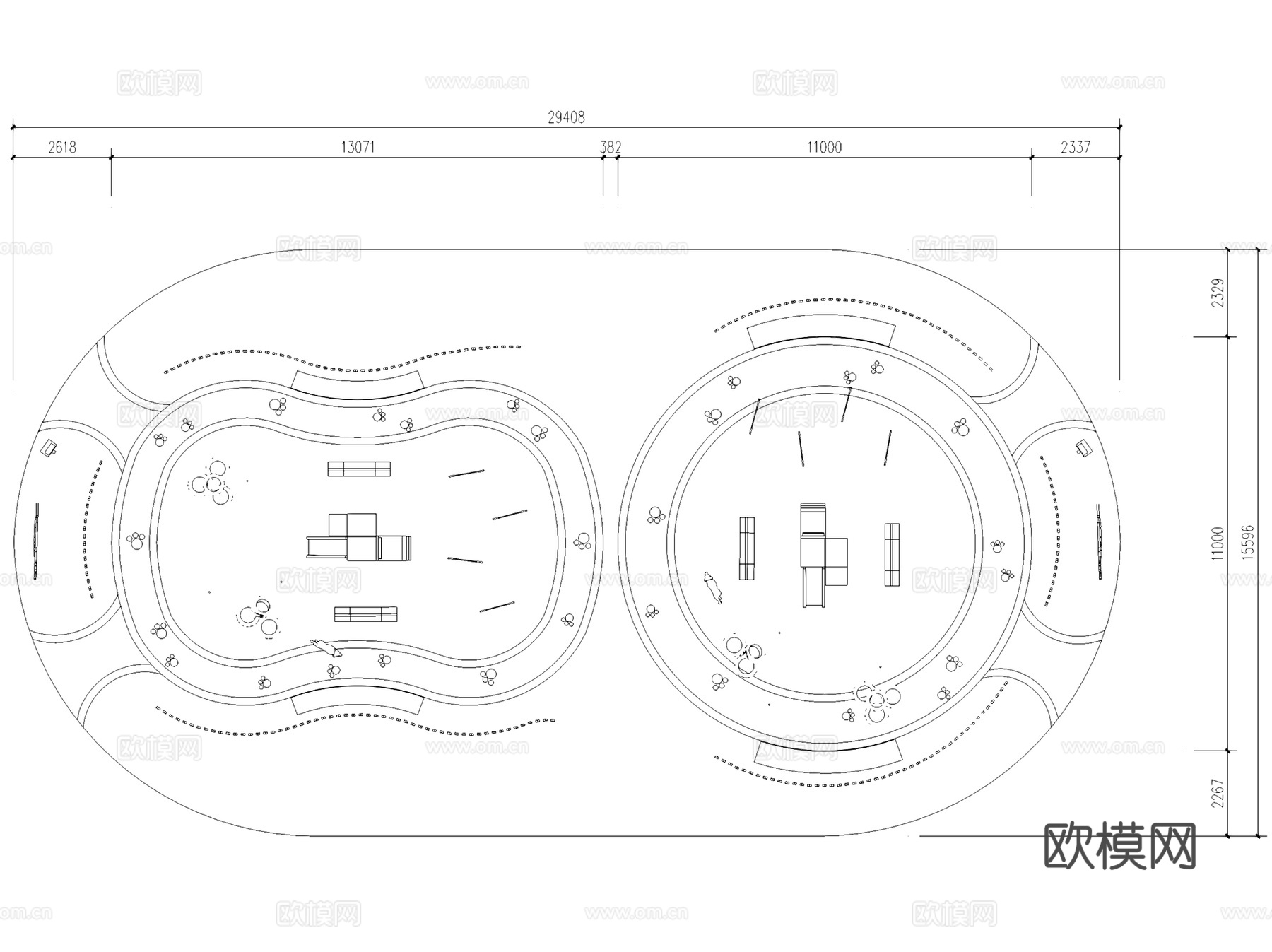 宠物乐园萌宠训练场亲子乐园平面图CAD施工图集 10套cad施工图