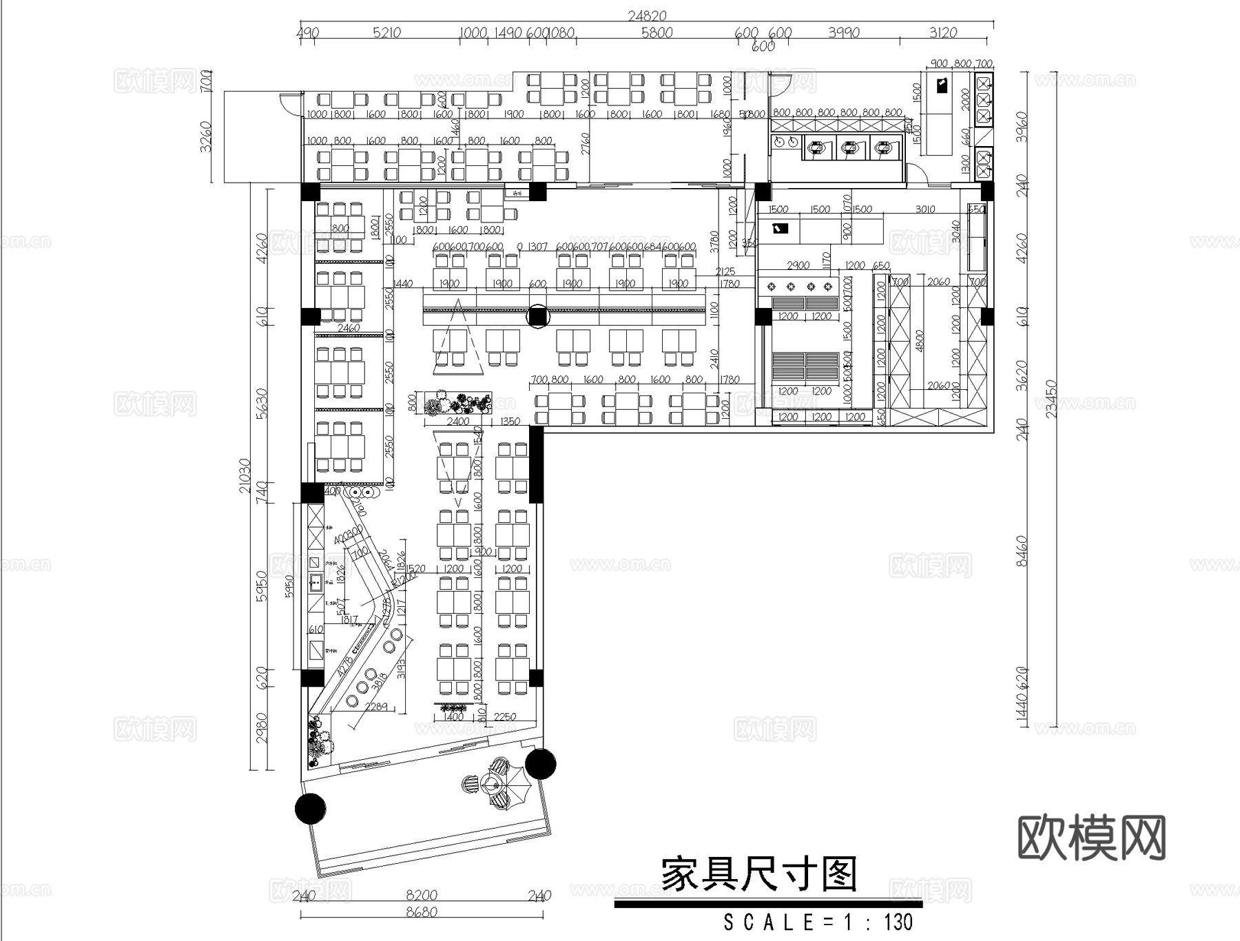 烤肉店 最新全套施工图合集cad施工图