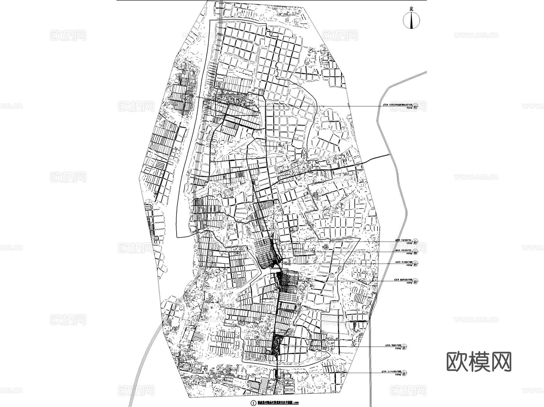 新庙里村精品示范村乡村景观CAD施工图cad施工图
