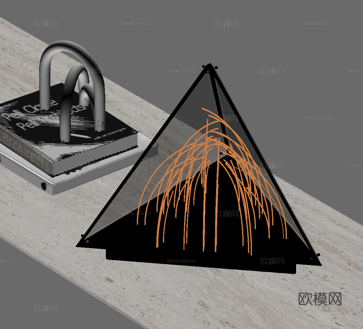 现代台灯su模型