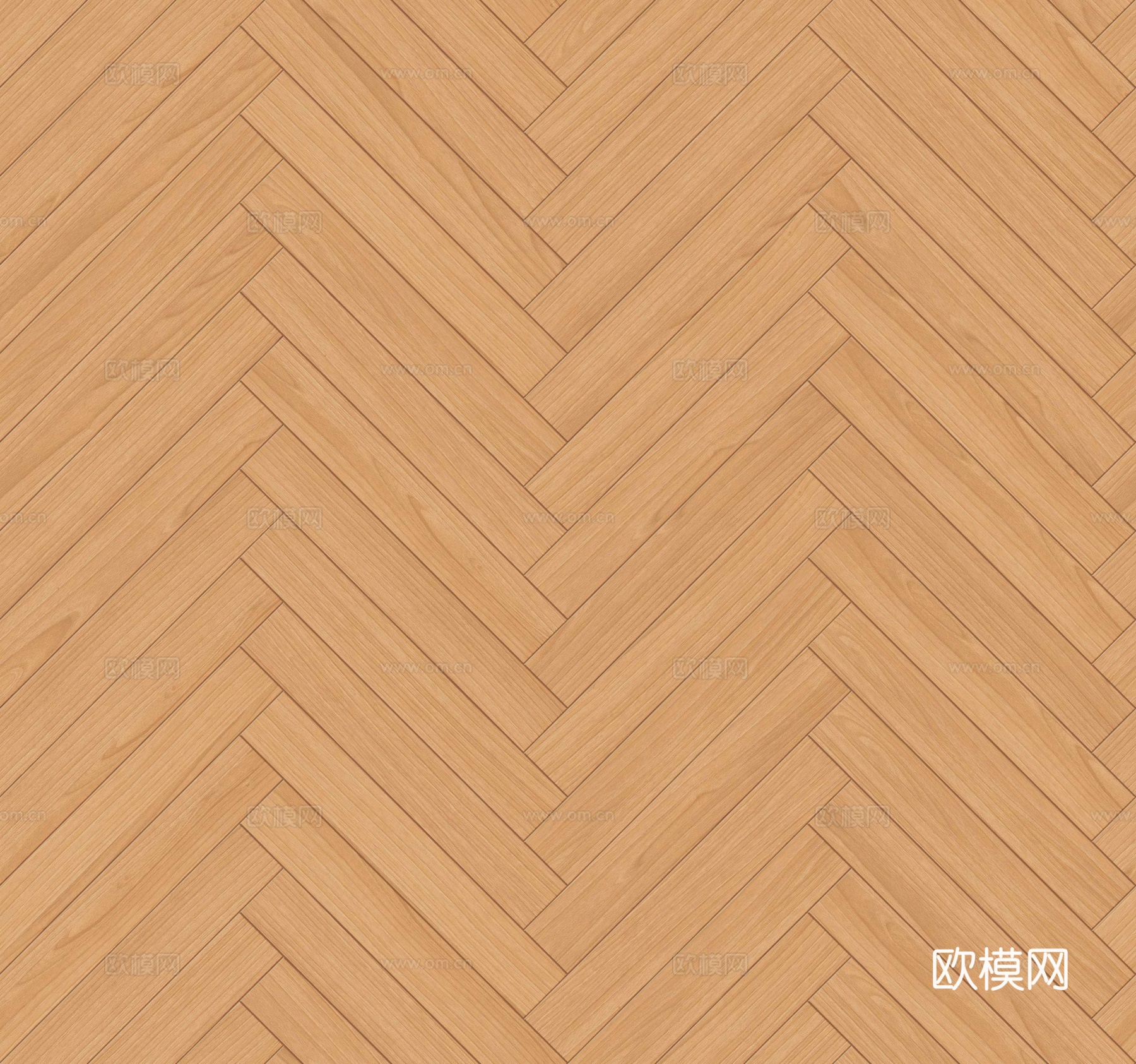 鱼骨纹错缝原木色实木地板151