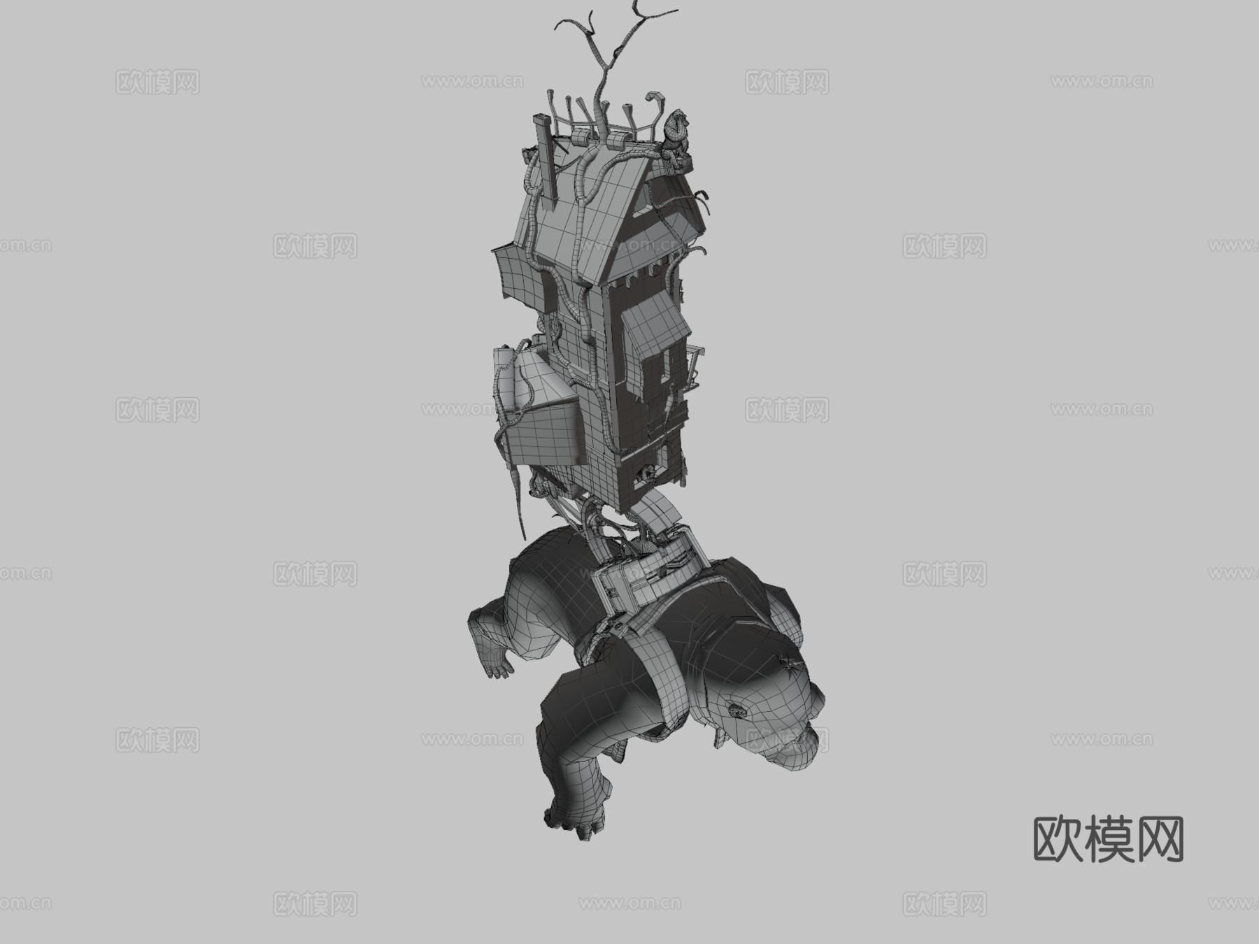 大猩猩镇3d模型下载（渲染图3）