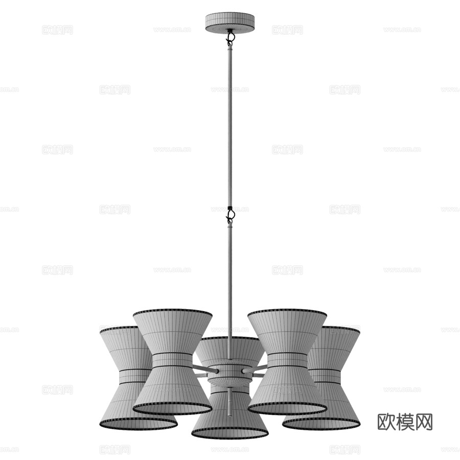 现代吊灯3d模型下载（渲染图3）