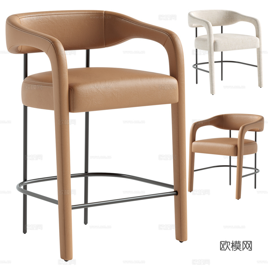 Mavia吧凳与Mavia餐椅3d模型下载