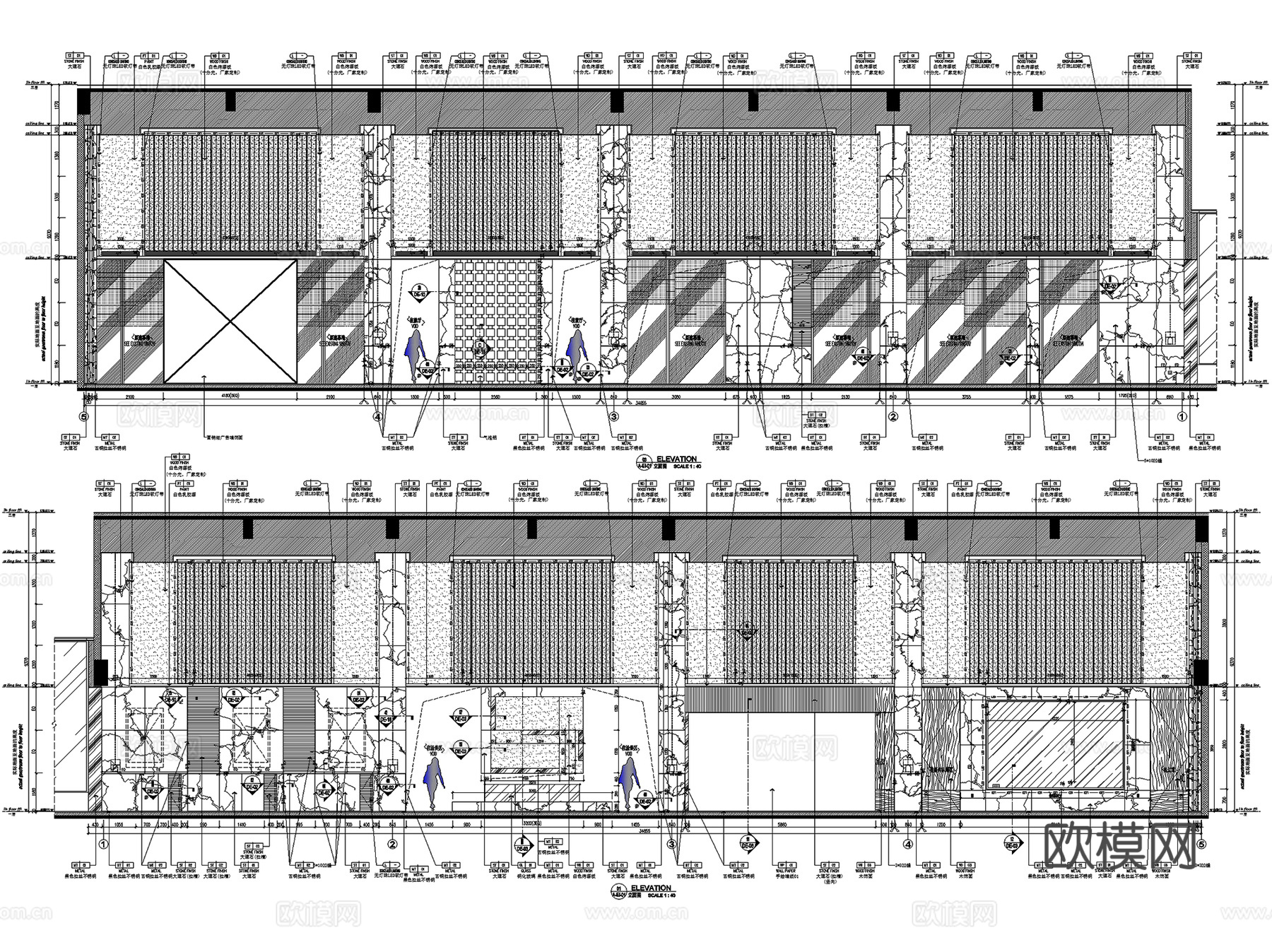 华润沈阳长安桥东销售中心售楼处酒店大堂室内工装CAD施工图cad施工图