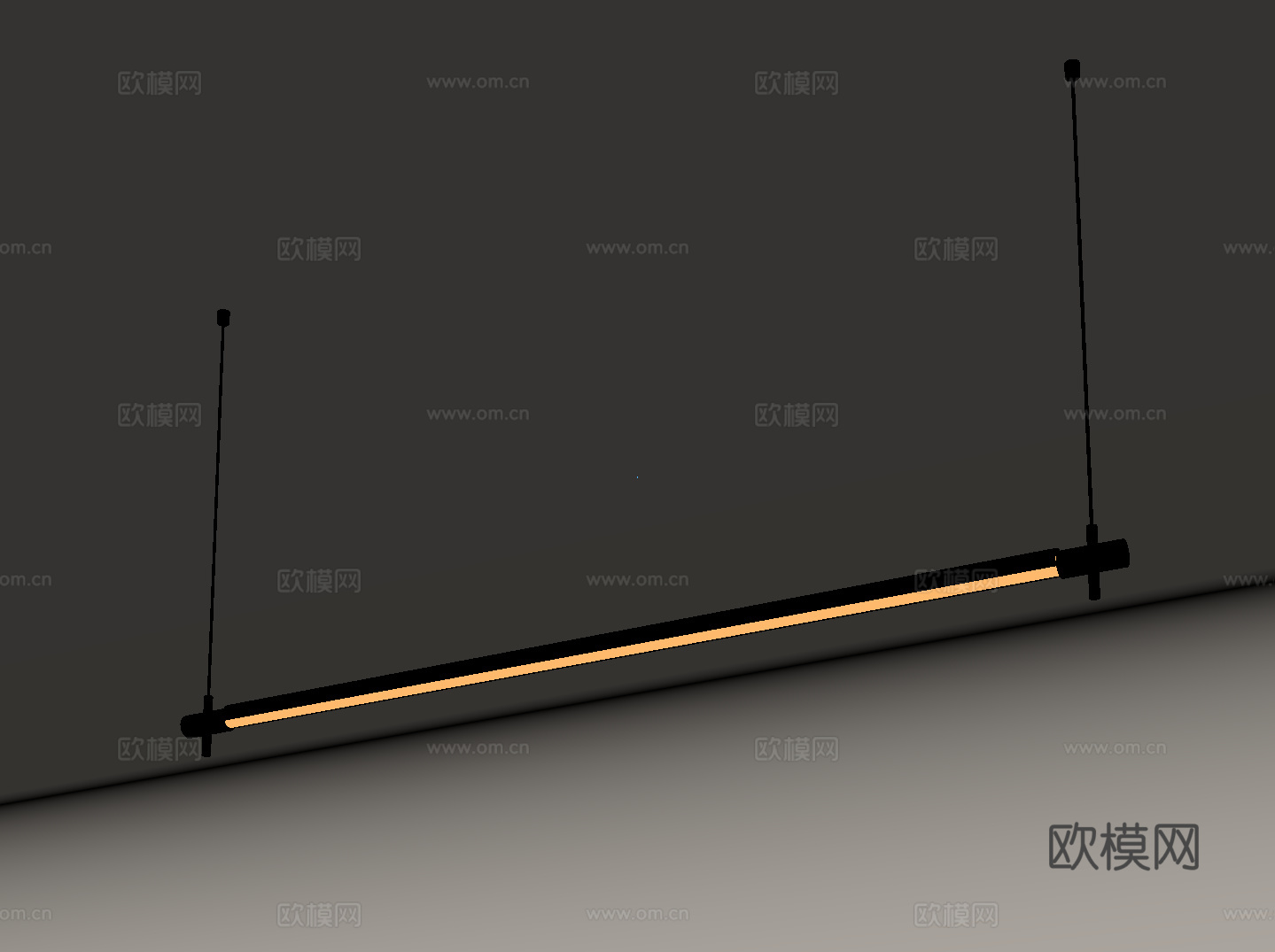 现代意式吊灯 长条吊灯su模型