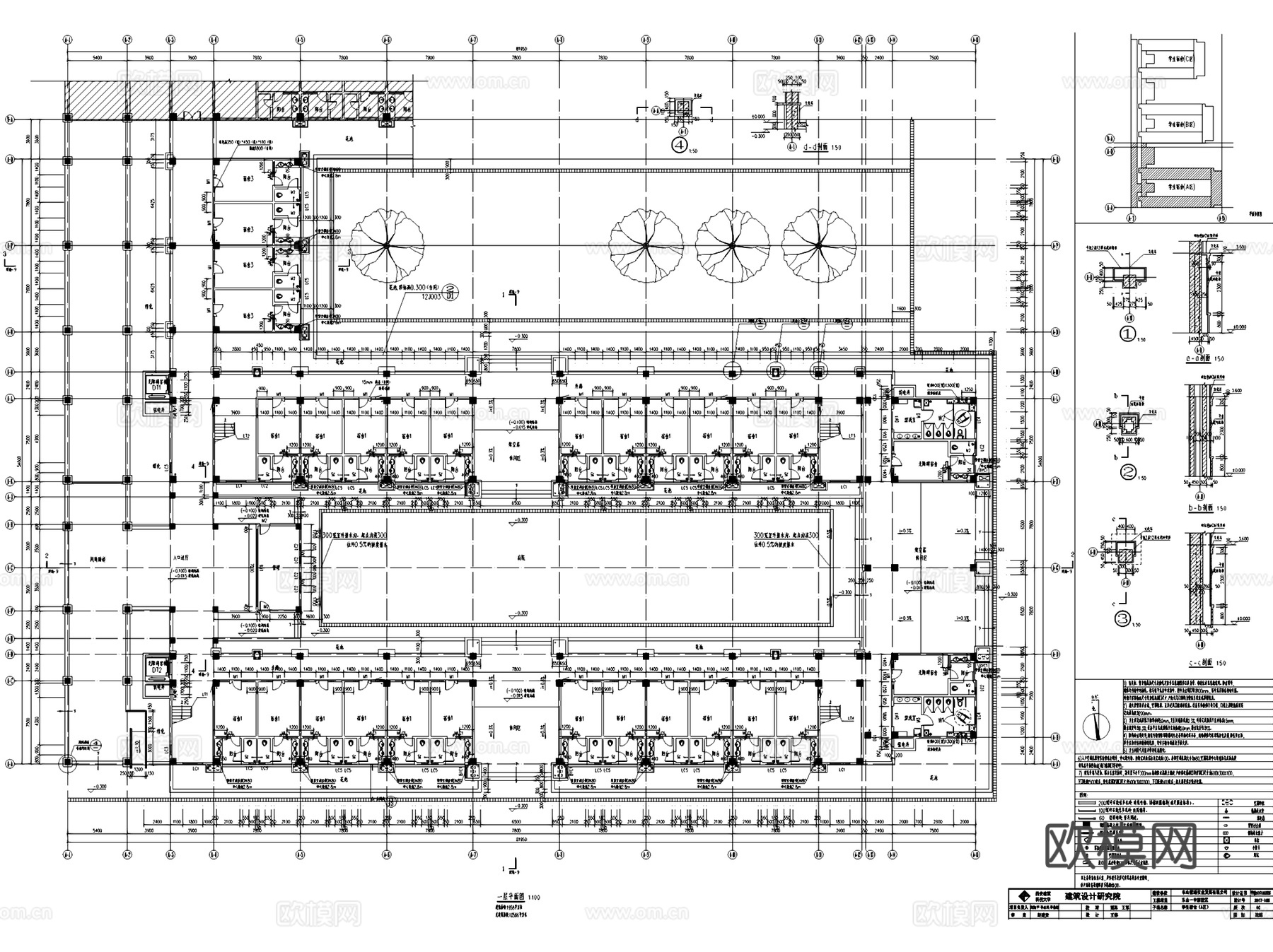 教职工学生公寓楼宿舍楼建筑结构CAD施工图集 100套cad施工图