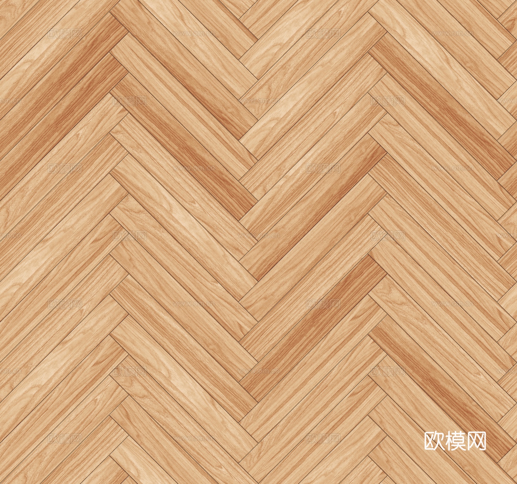 鱼骨纹错缝原木色实木地板160