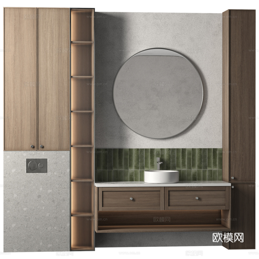 现代浴室家具283d模型下载