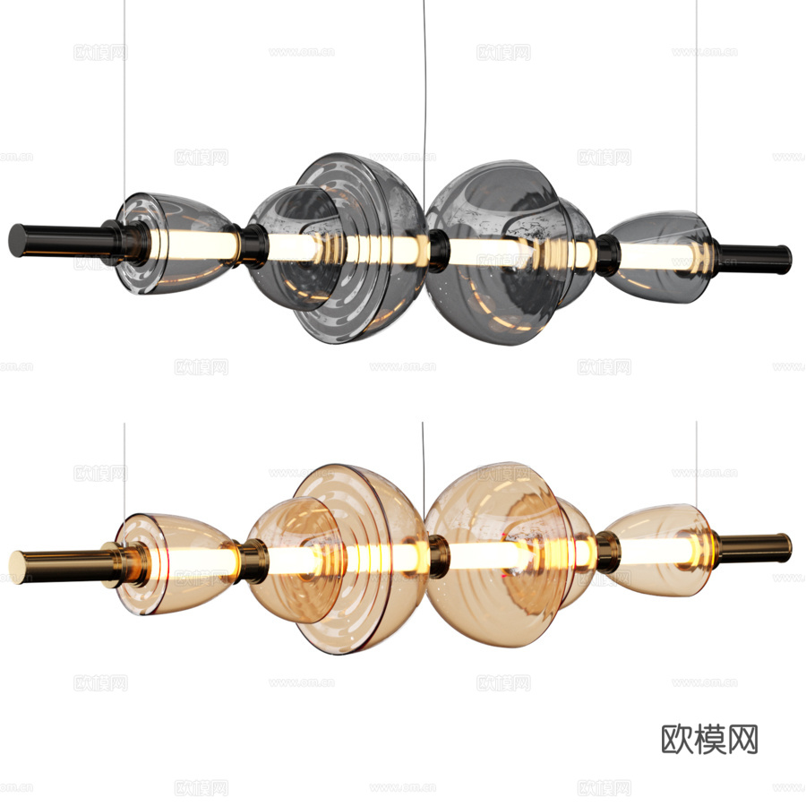 极光亮度吊灯 Vakkerlight3d模型下载