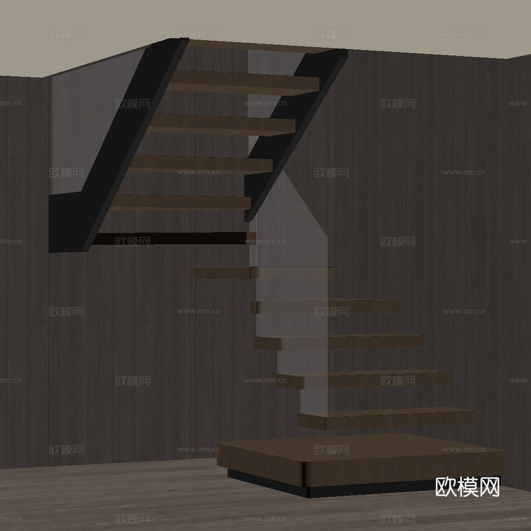 现代意式楼梯su模型