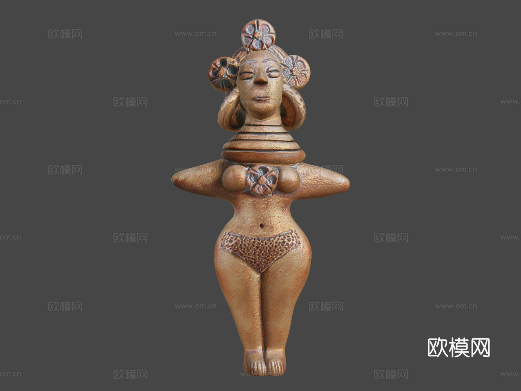 印度河谷女神3d模型下载（渲染图8）