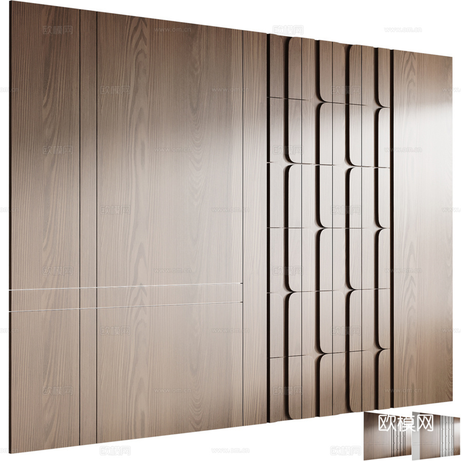墙面装饰板3d模型下载