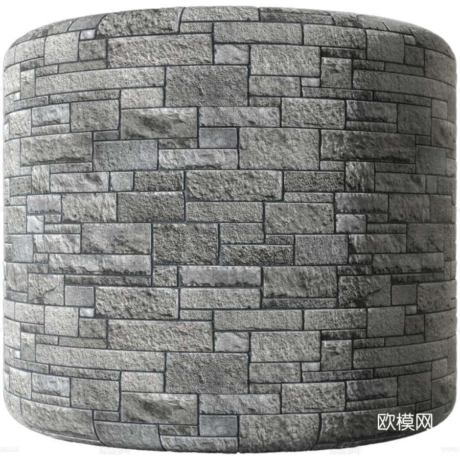 装饰性野石乱石砌体3d模型下载