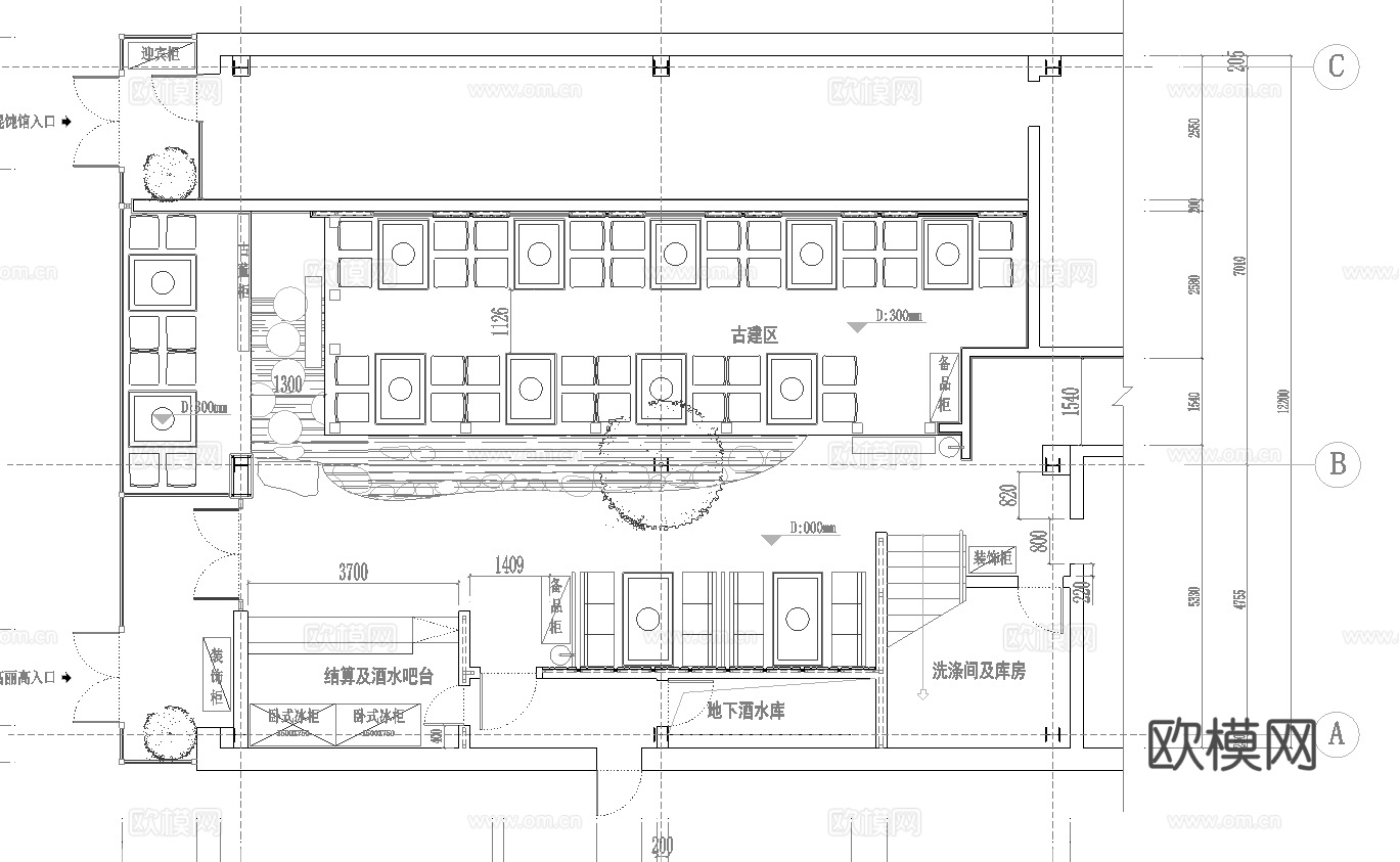 烤肉店 最新全套施工图合集cad施工图