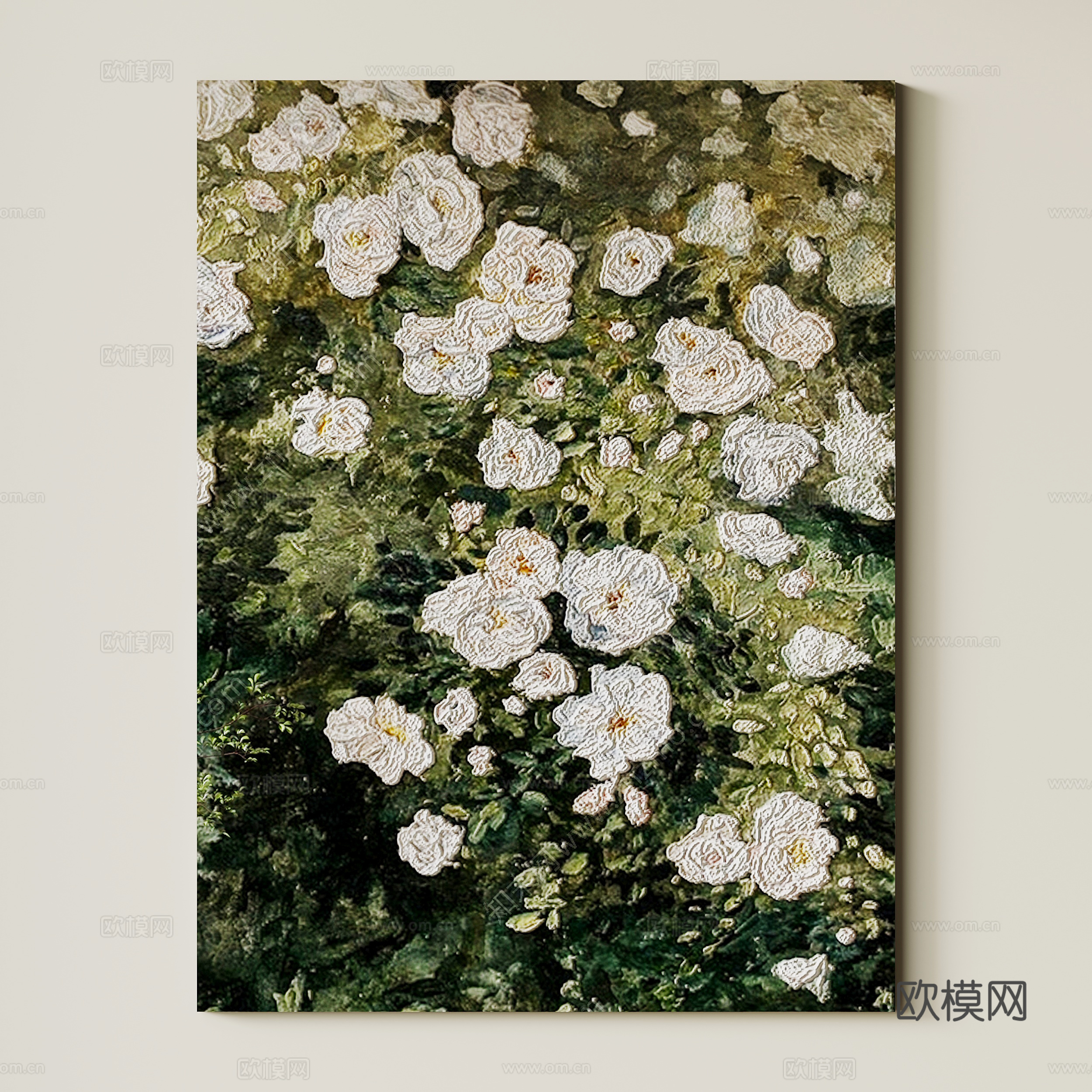 法式复古挂画 油画su模型