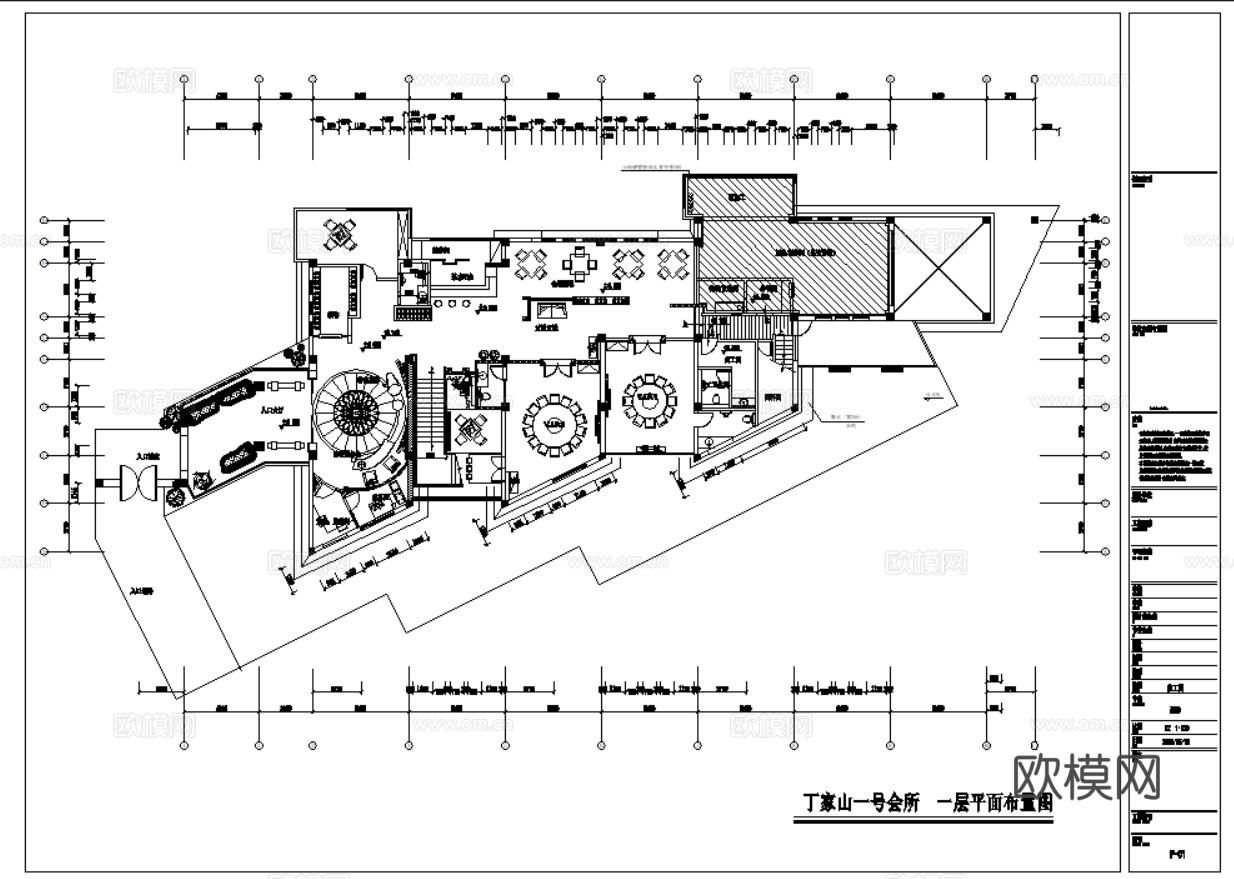 10套现代中餐厅室内装饰CAD施工图效果图cad施工图