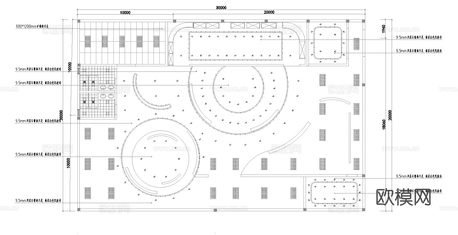 科技展厅 最新平面施工图合集cad施工图