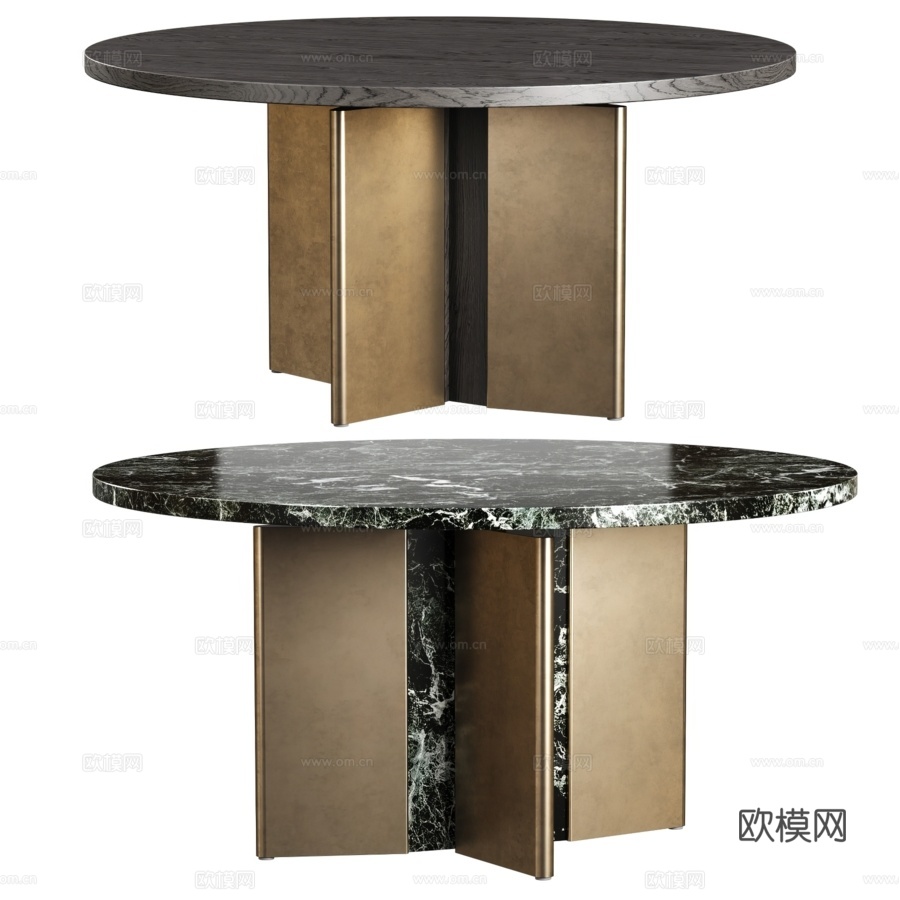 Oliva 圆桌 D1500 餐厅圆桌3d模型下载
