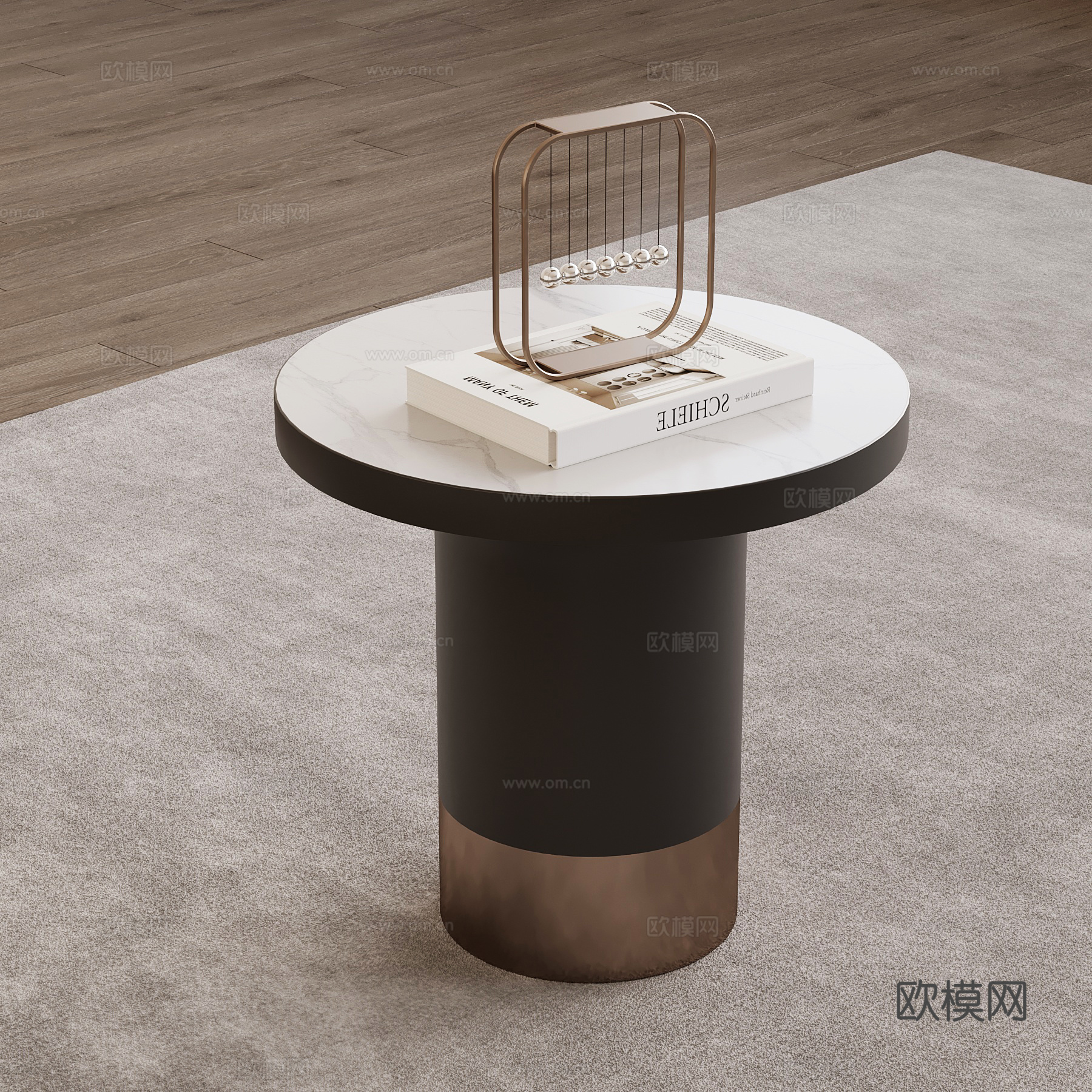 现代意式边几 圆几角几su模型