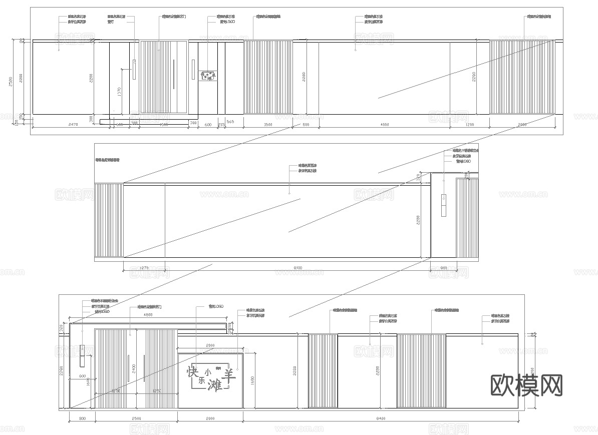 烧烤店 最新全套施工图合集cad施工图
