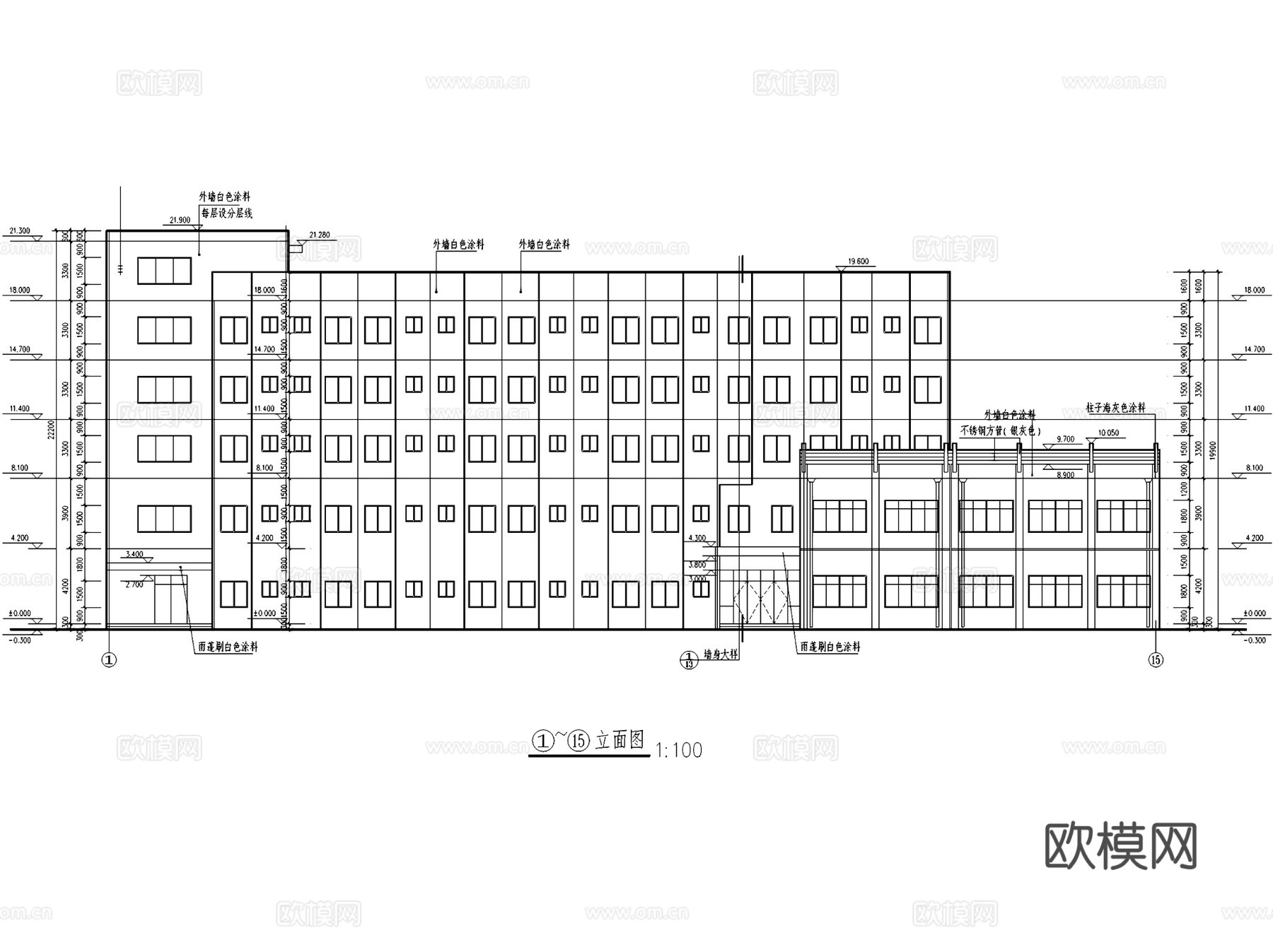 企业学校公共食堂厨房建筑CAD施工图集 25套cad施工图