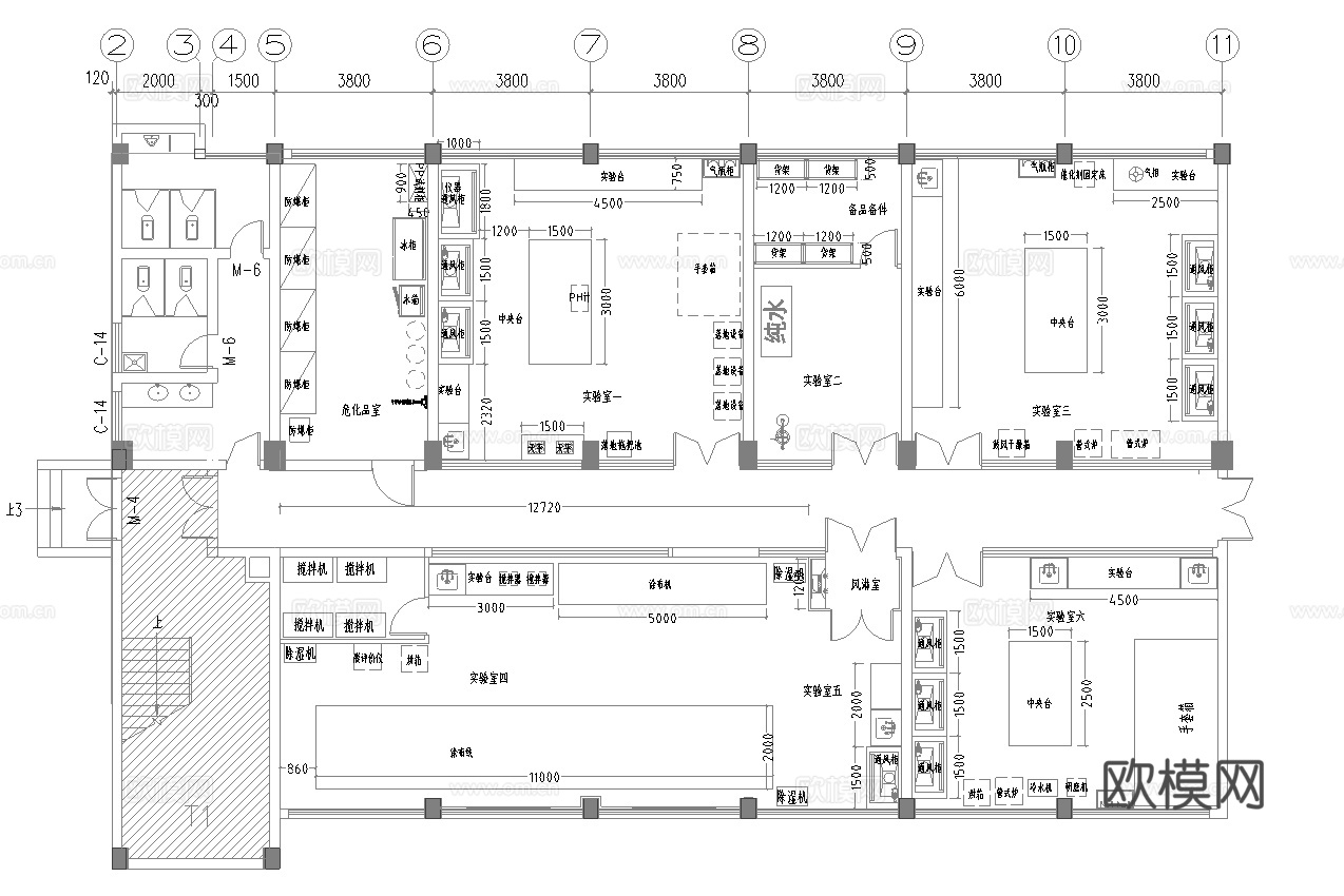 实验室 最新平面施工图合集cad施工图
