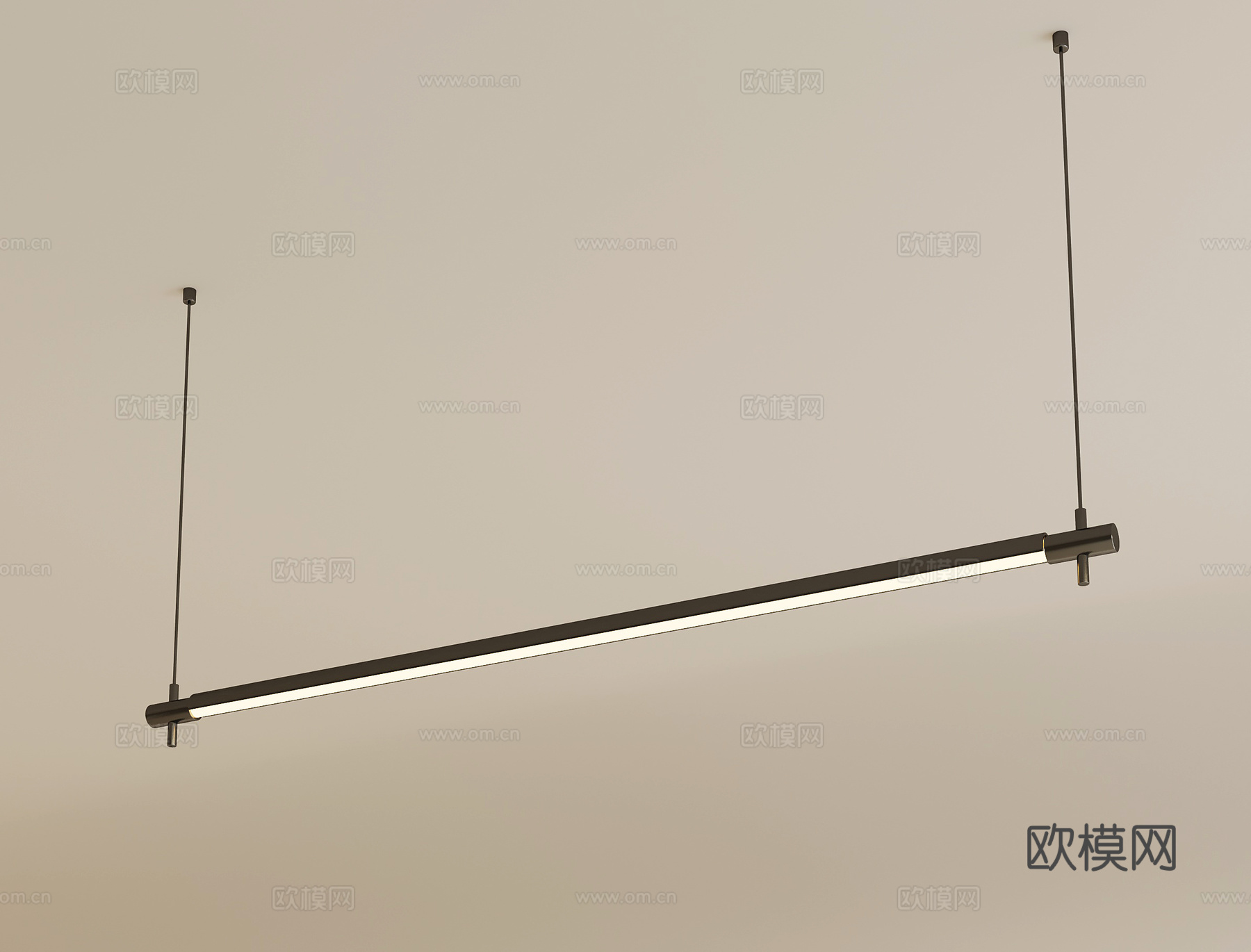 现代意式吊灯 长条吊灯su模型