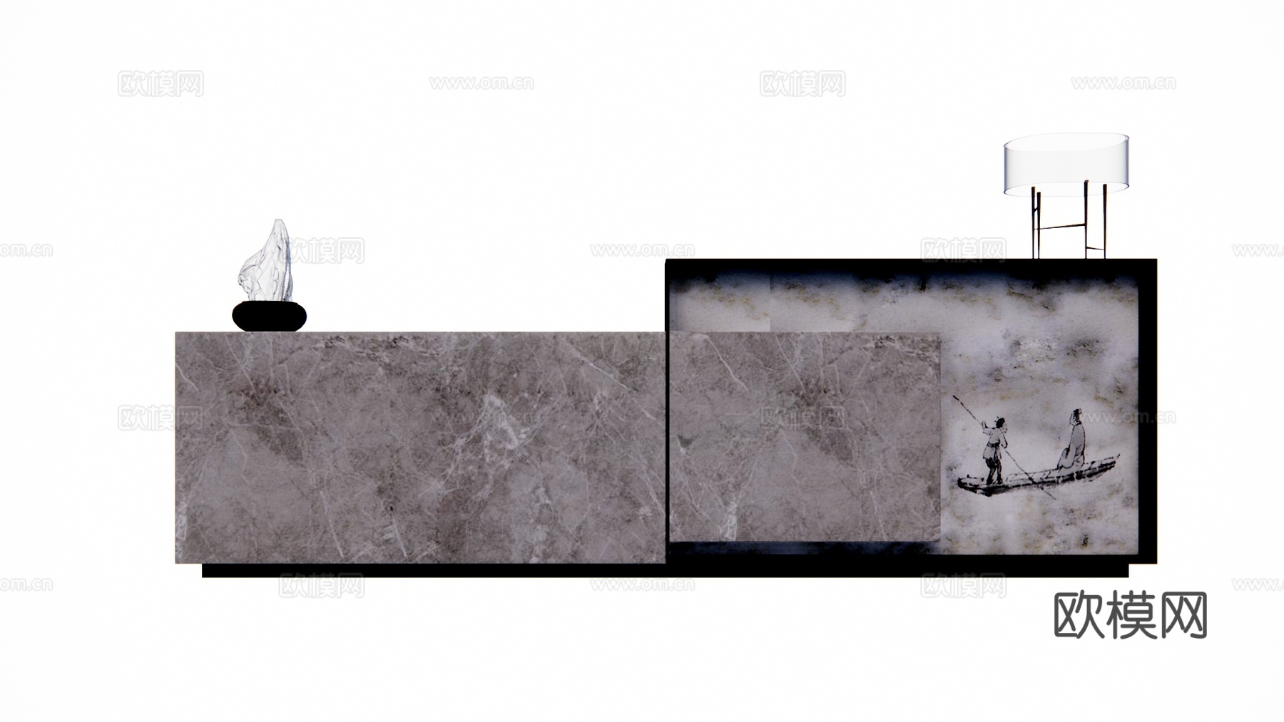 办公 电脑 办公空间 酒店前台 前台 展厅 大厅su模型