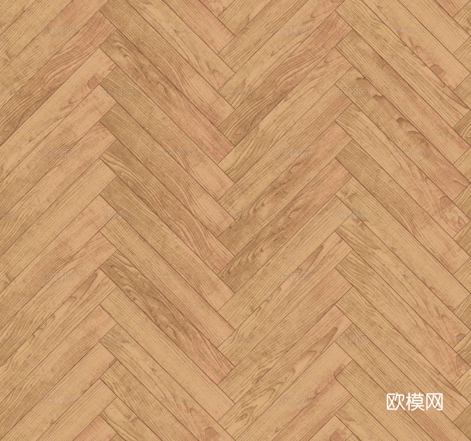 鱼骨纹错缝原木色实木地板150