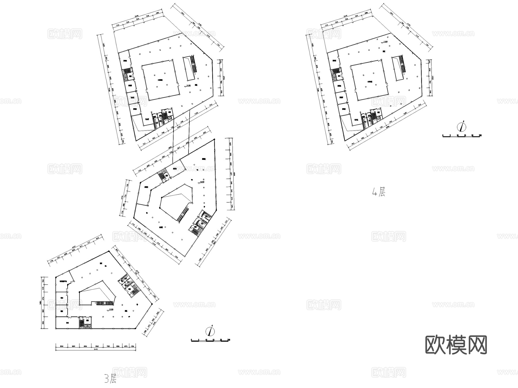 重庆江津一院四馆两中心剧院文化馆博物馆建筑平面CAD施工图cad施工图