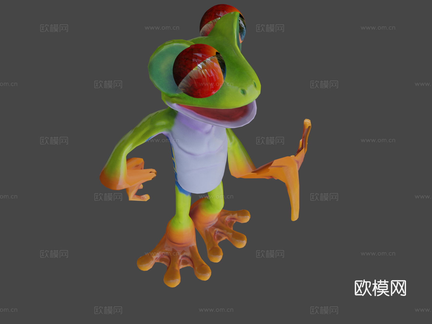 红眼树蛙托德波尔3d模型下载（渲染图8）