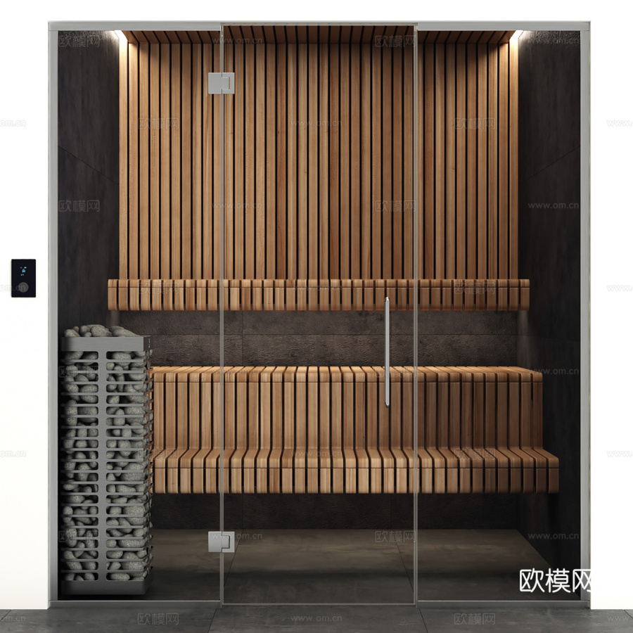 WiFi玻璃控制桑拿房3d模型下载