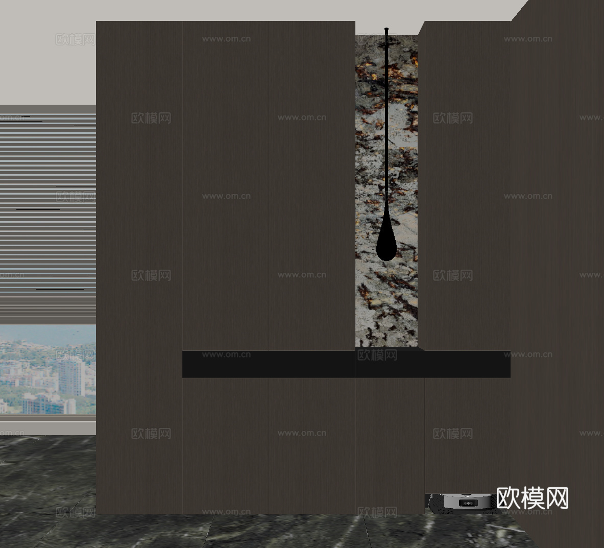 现代意式鞋柜 玄关柜su模型