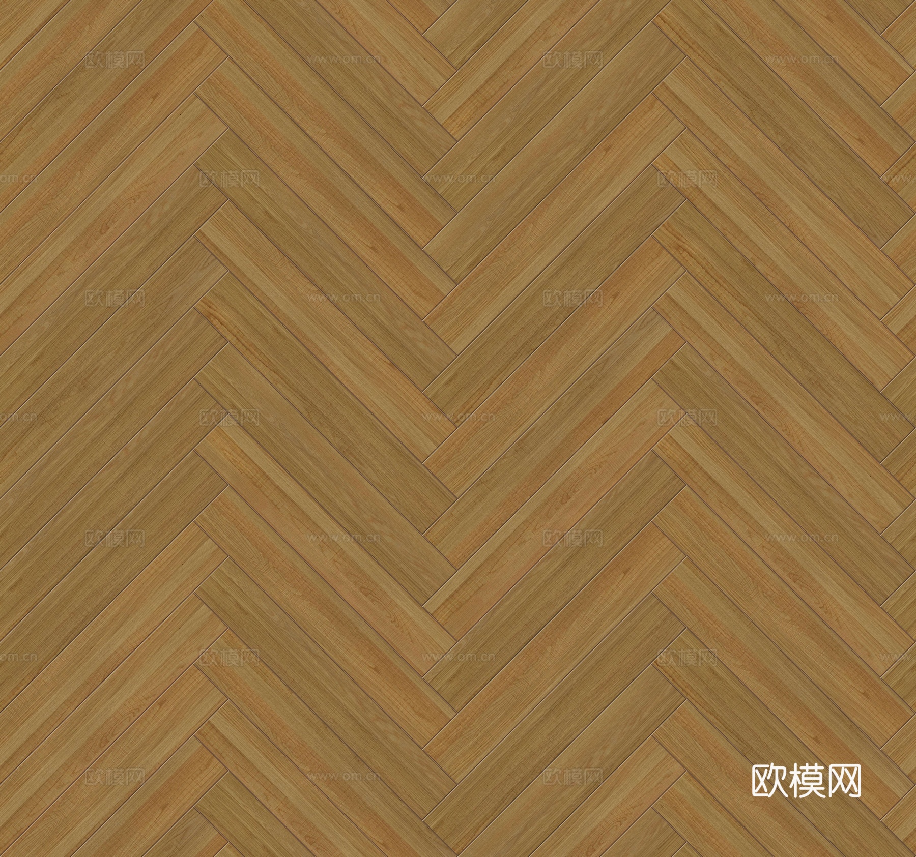 鱼骨纹错缝原木色实木地板69