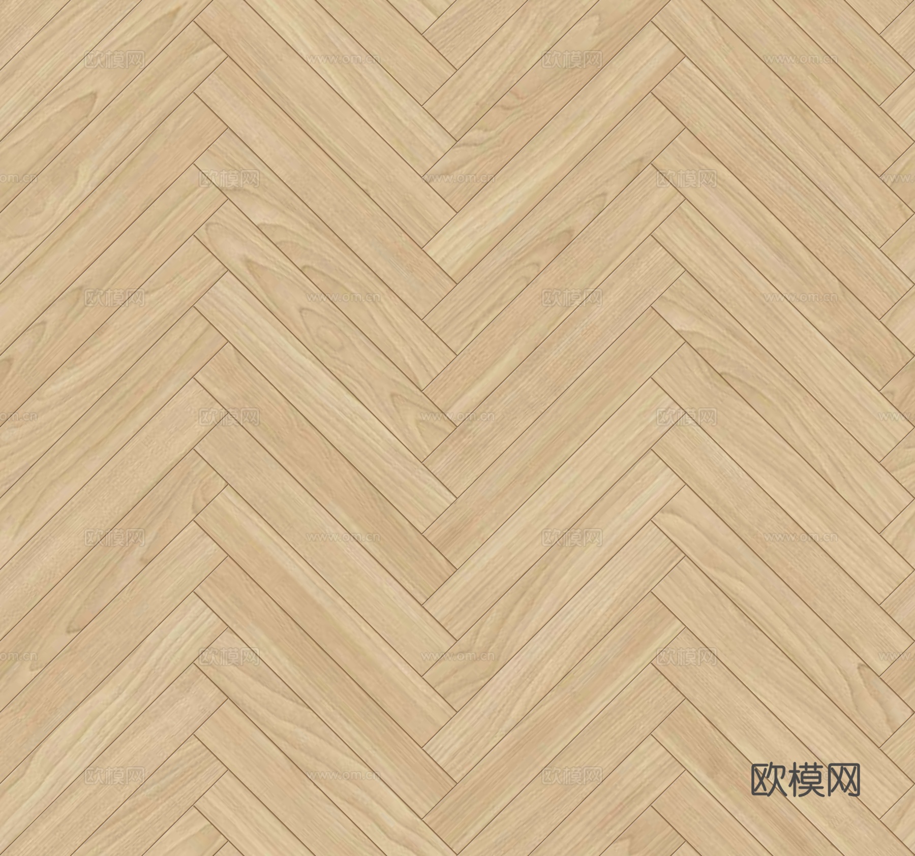 鱼骨纹错缝原木色实木地板100下载