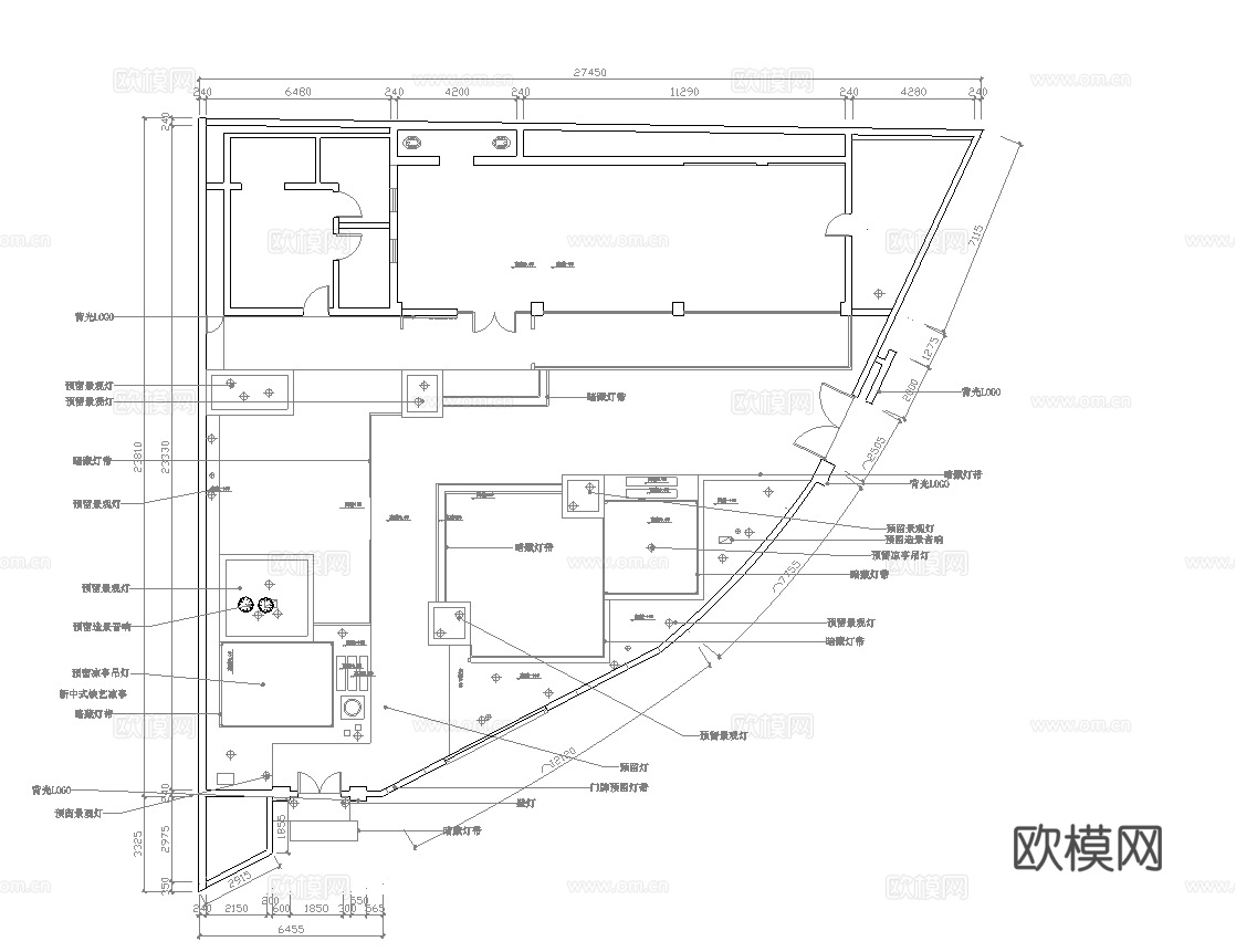 烧烤店 最新全套施工图合集cad施工图