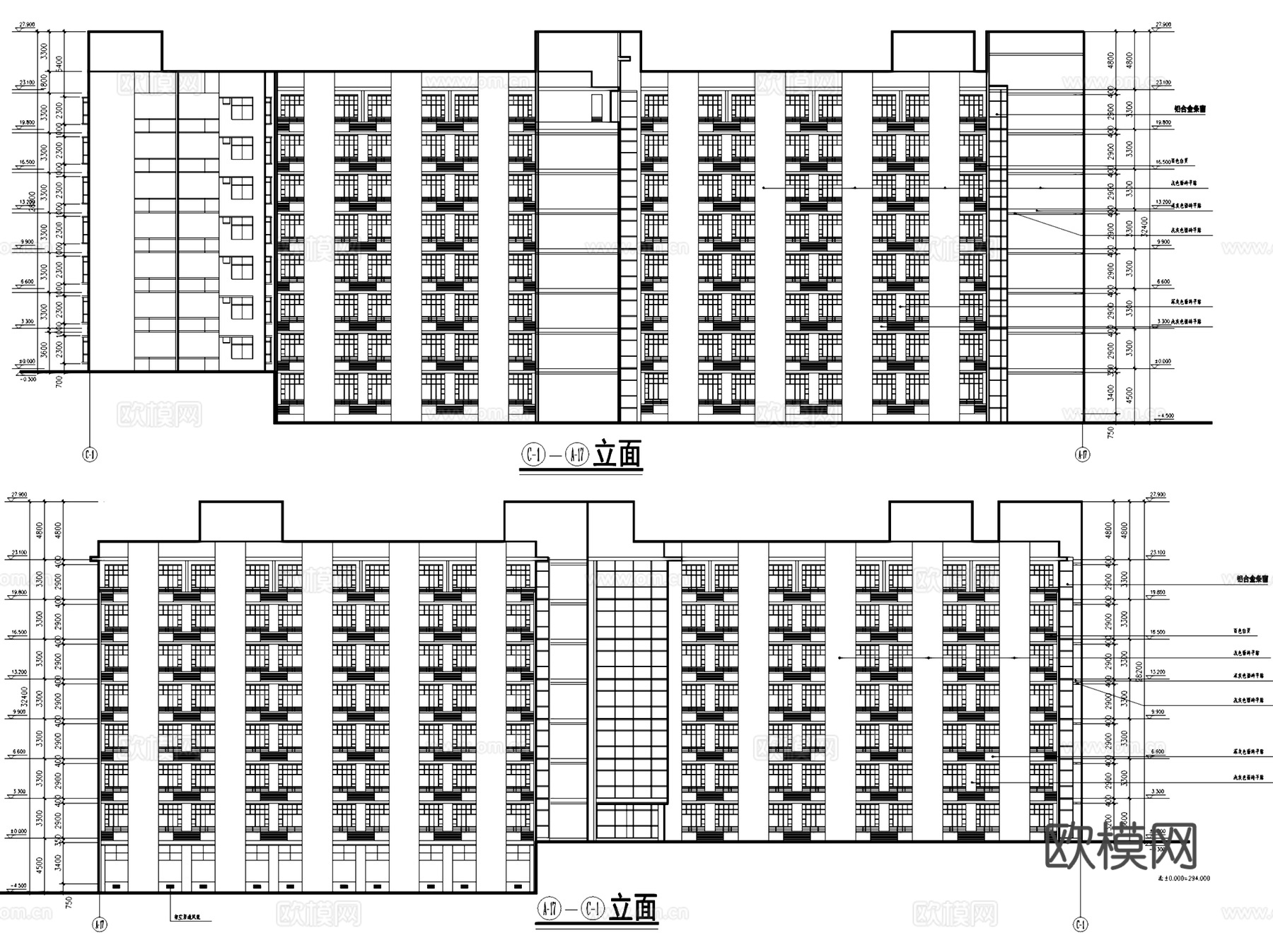 教职工学生公寓楼宿舍楼建筑结构CAD施工图集 100套cad施工图
