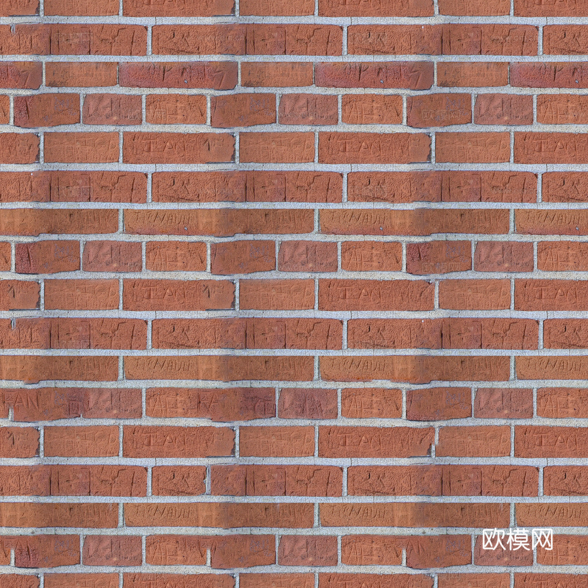 红砖墙面-红砖错缝墙面2053下载