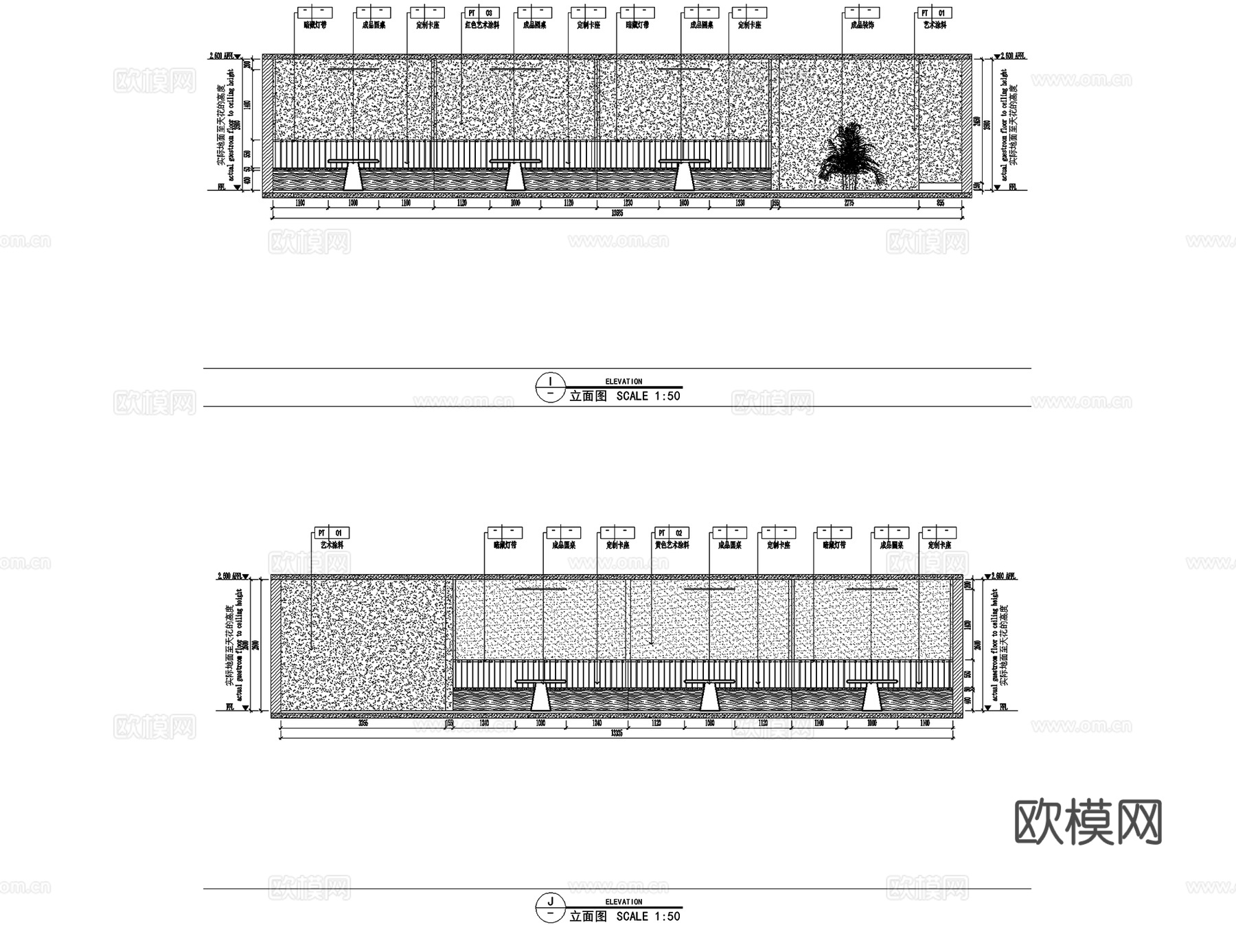 三层花店下午茶露营餐厅室内工装CAD施工图cad施工图