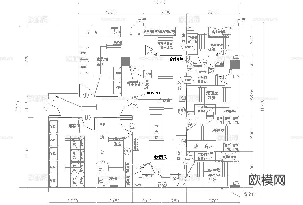 实验室 最新平面施工图合集cad施工图