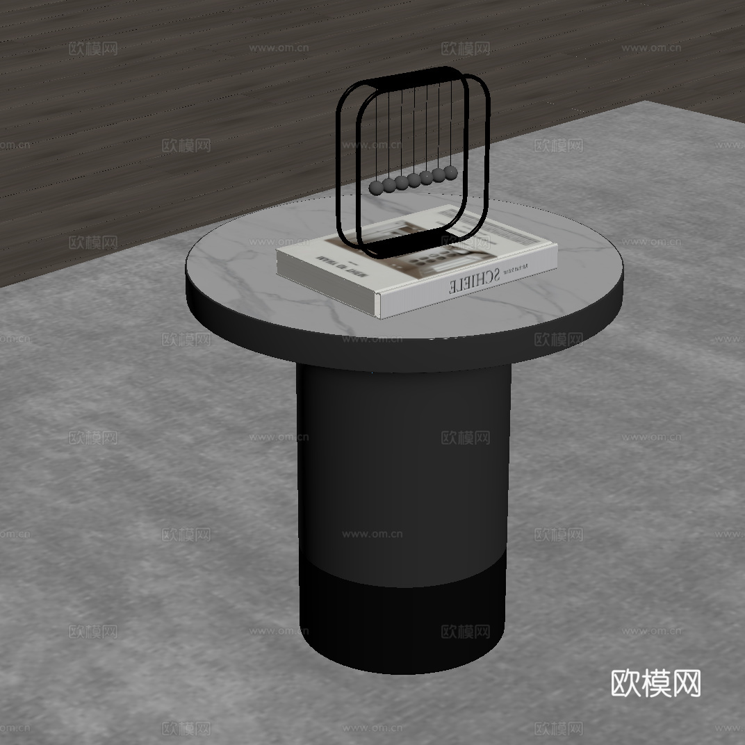 现代意式边几 圆几角几su模型