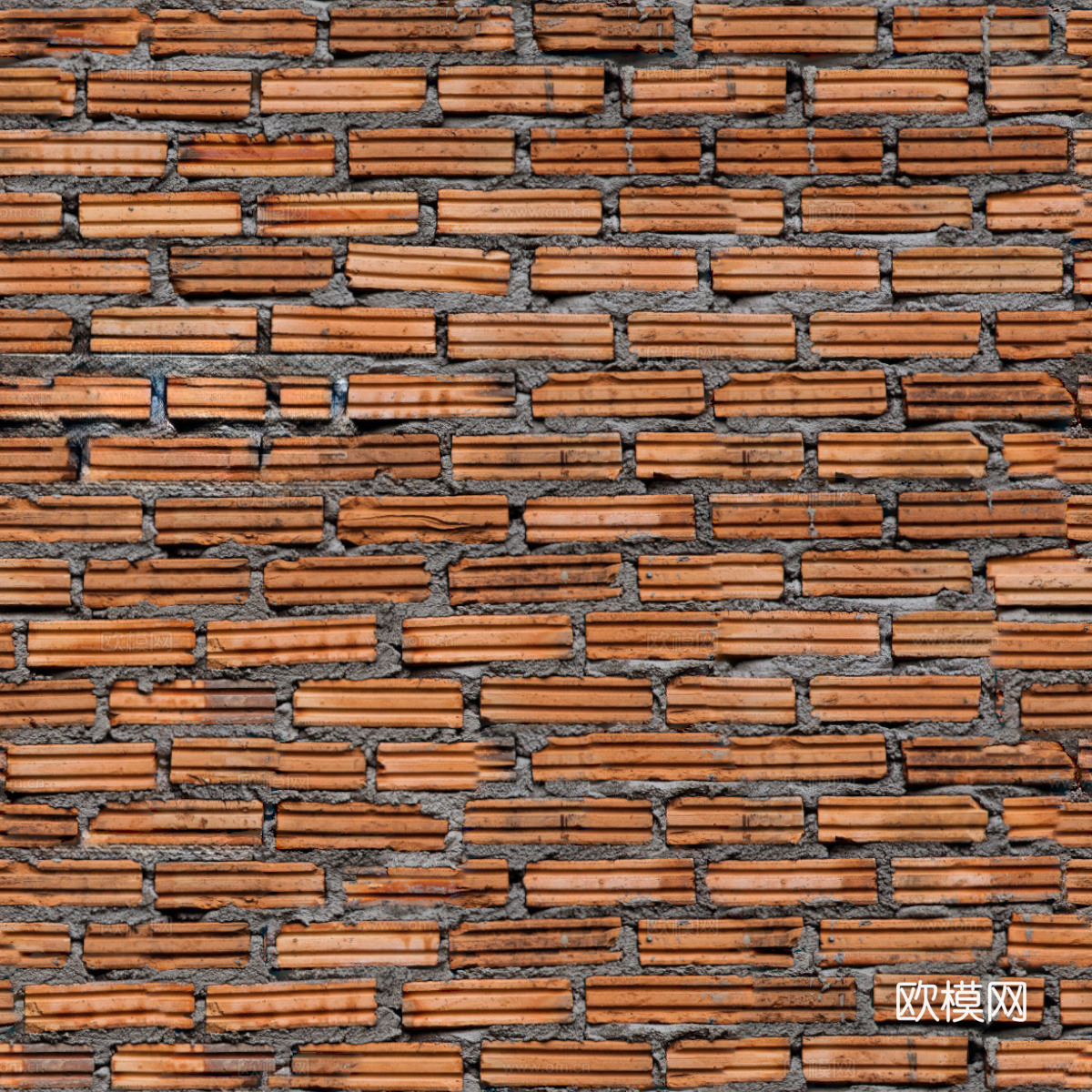 红砖墙面-红砖错缝墙面2112下载